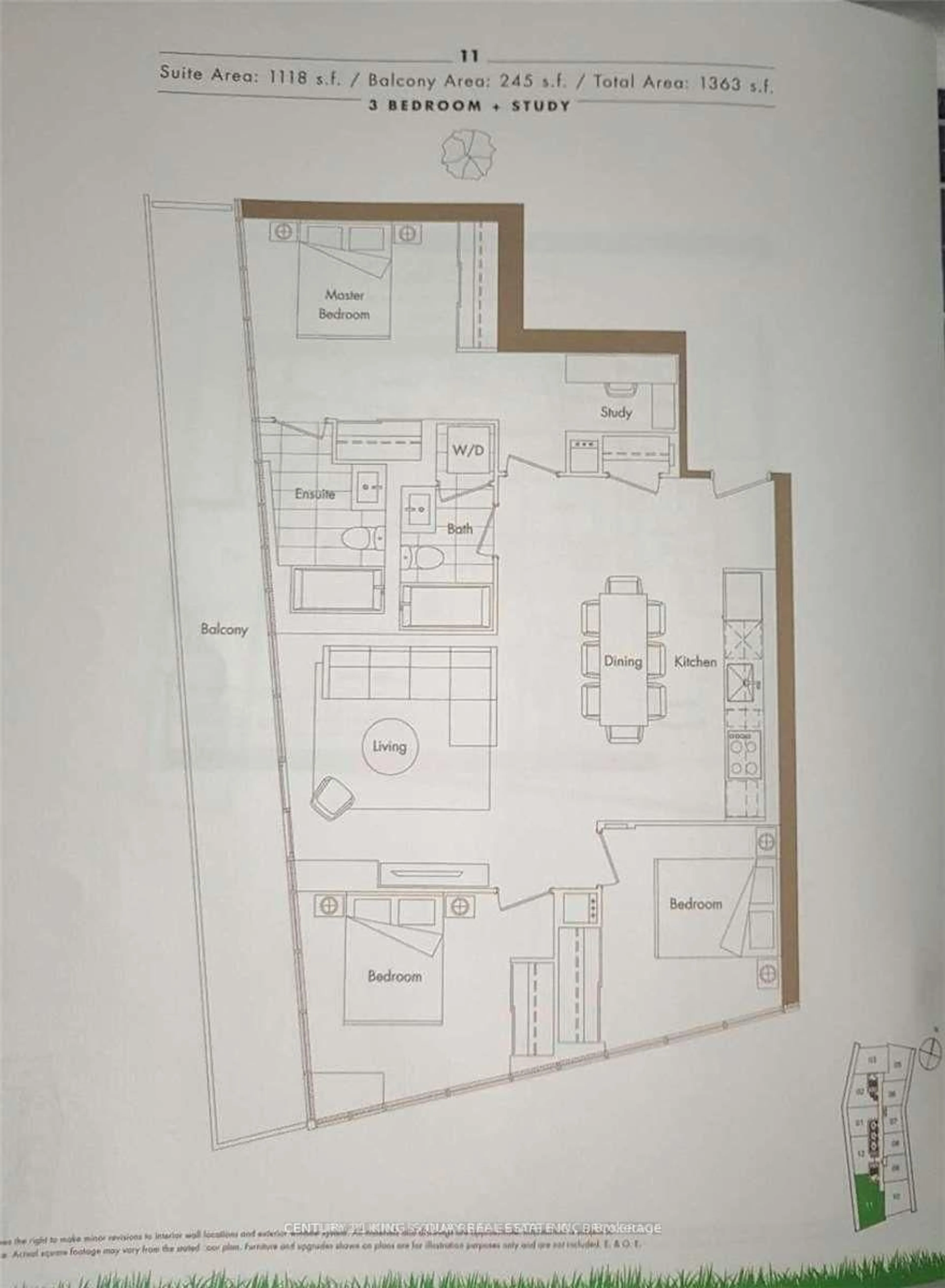 Floor plan for 115 McMahon Dr #811, Toronto Ontario M2K 0E3