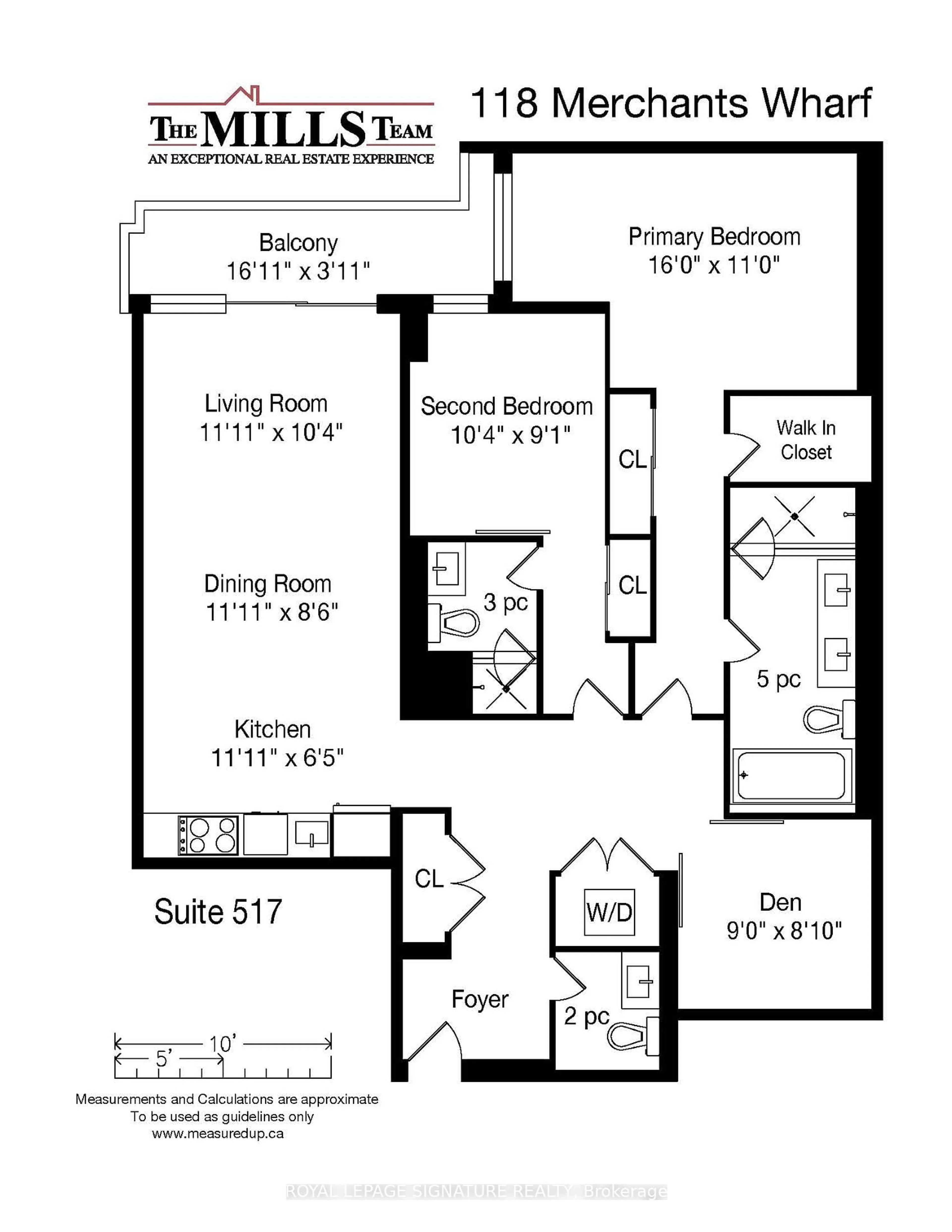 Floor plan for 118 Merchants' Wharf #517, Toronto Ontario M5A 0L3