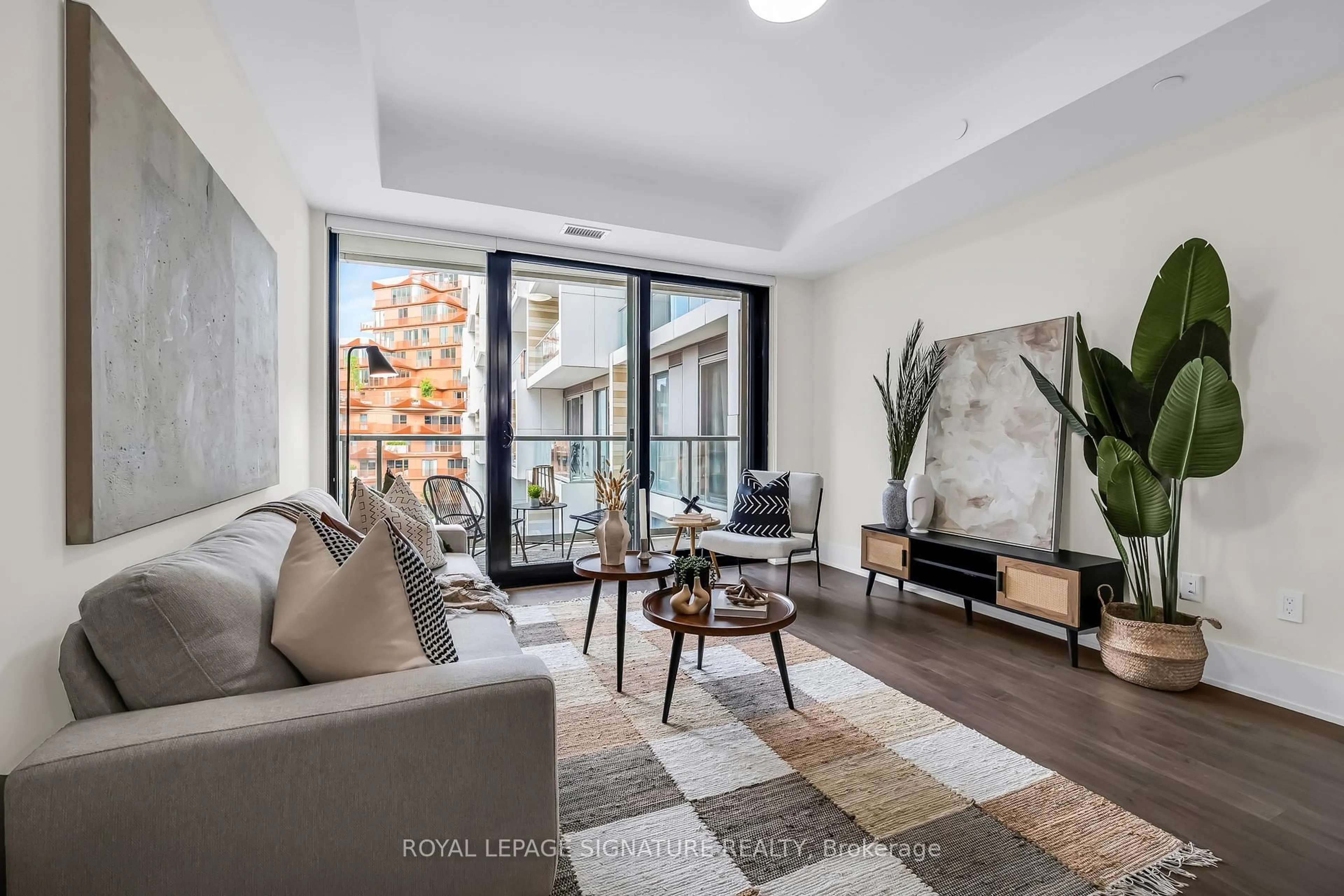 Living room with furniture, unknown for 118 Merchants' Wharf #517, Toronto Ontario M5A 0L3