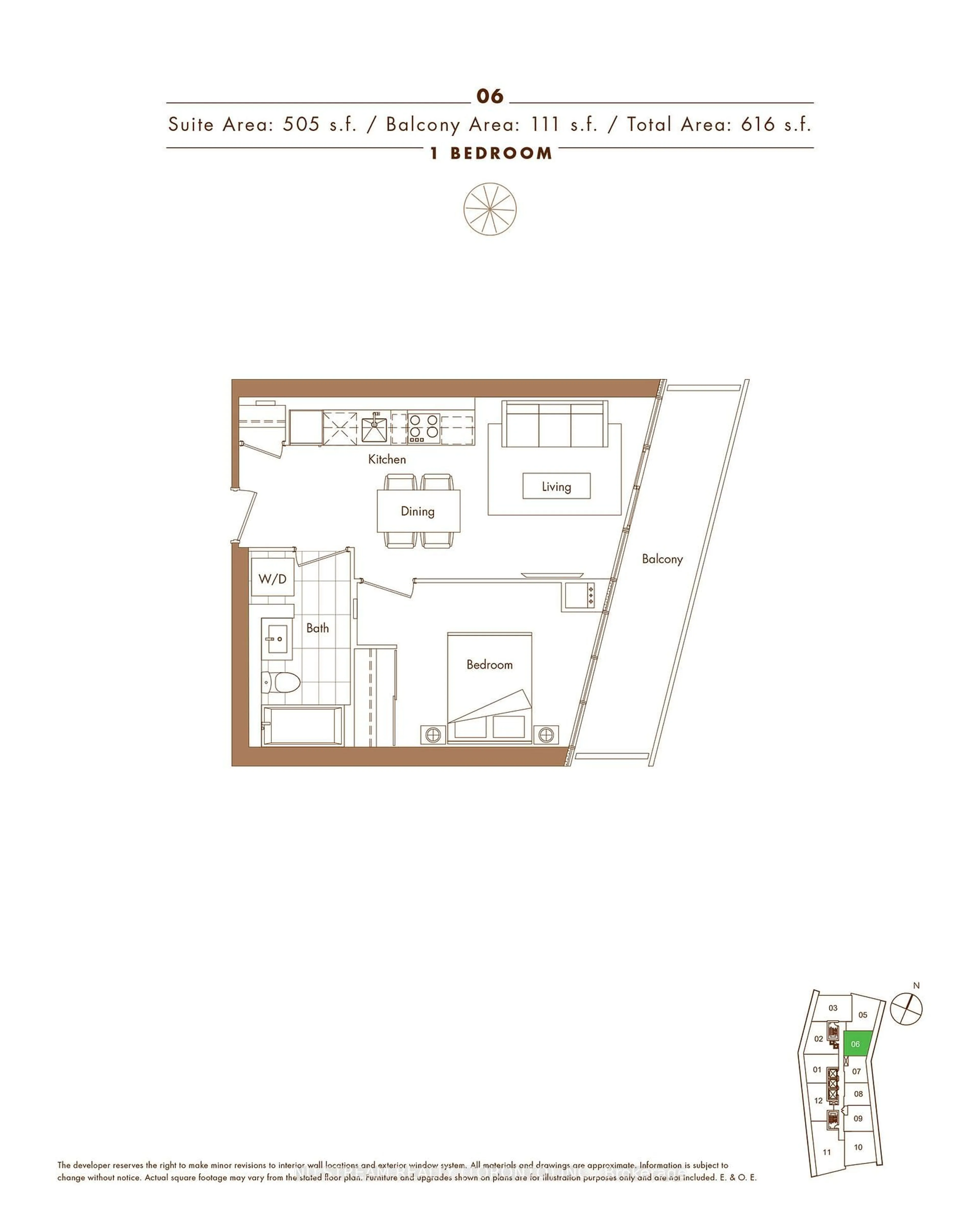 Floor plan for 115 Mcmahon Dr #606, Toronto Ontario M2K 0E3