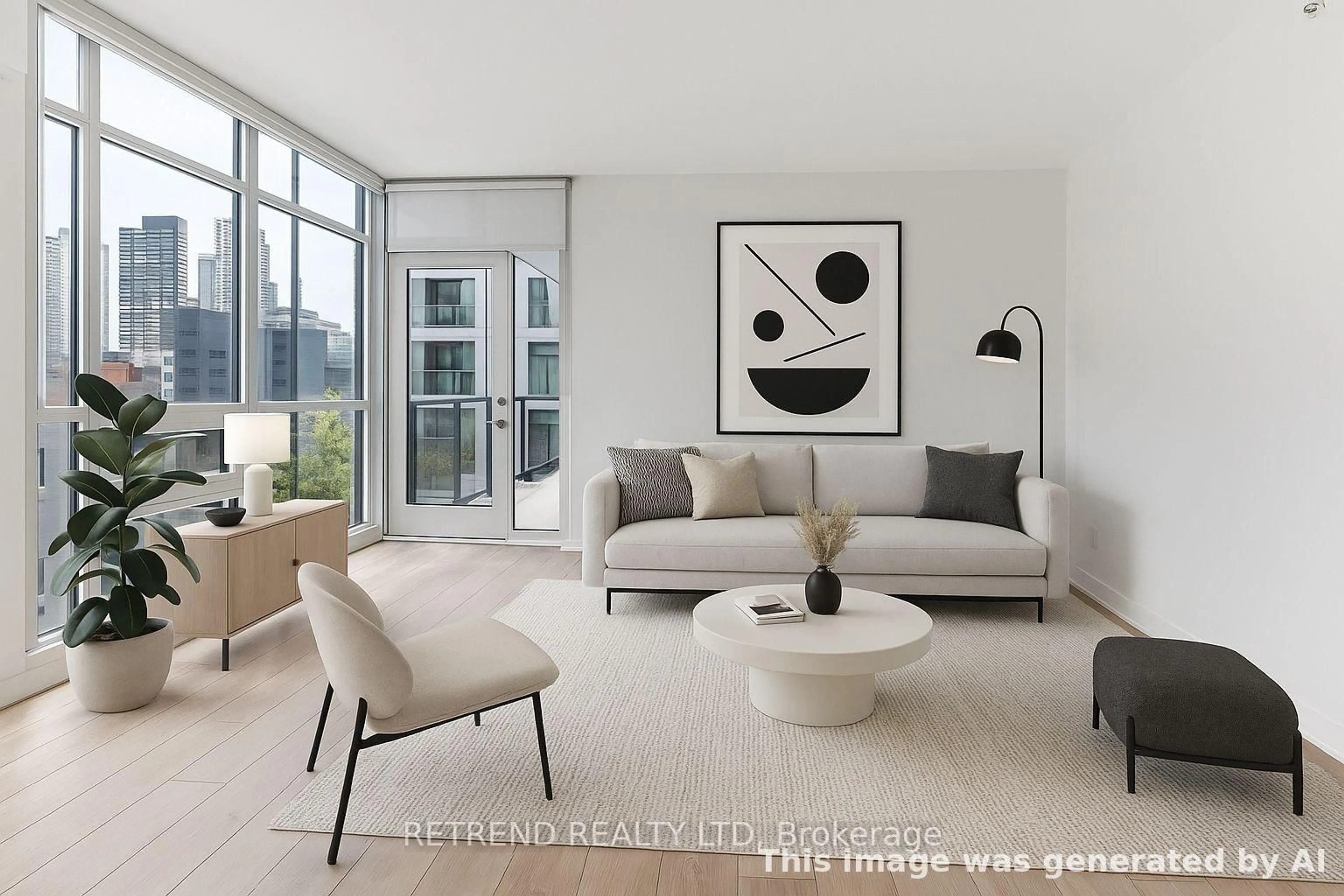 Living room with furniture, unknown for 210 Simcoe St #514, Toronto Ontario M5T 0A9