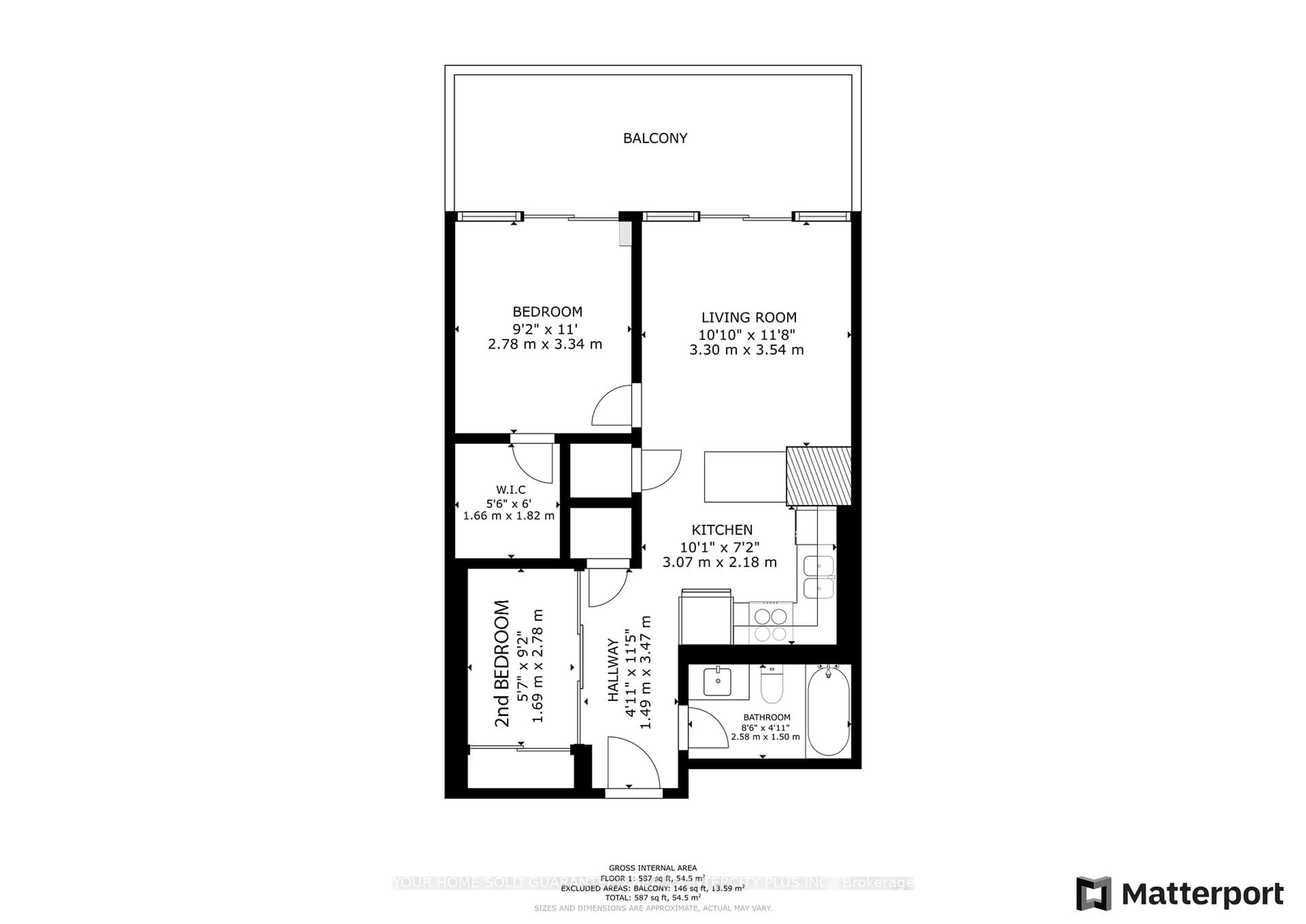 Floor plan for 20 Bruyeres Mews #705, Toronto Ontario M5V 0G8