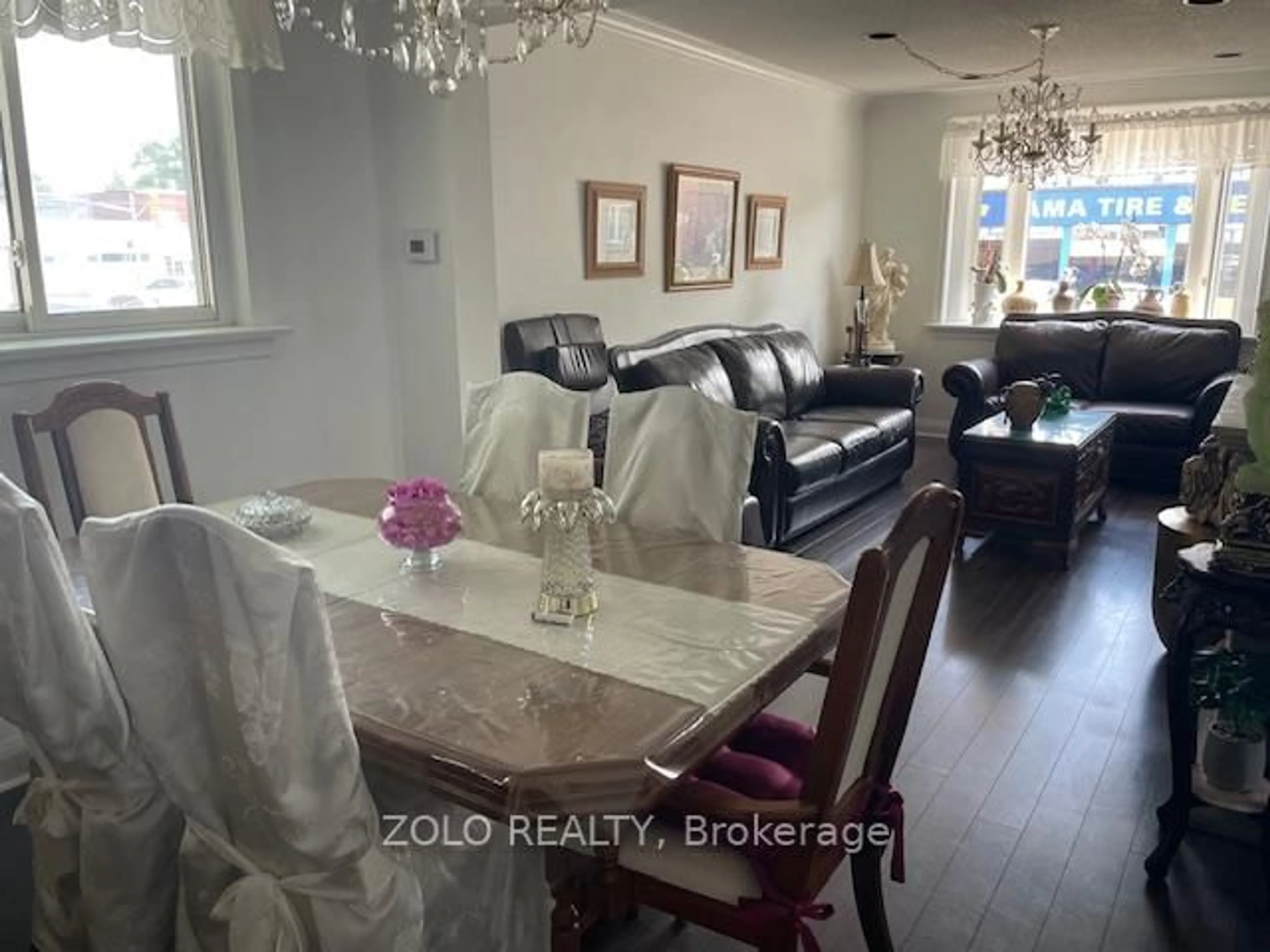 Dining room, wood/laminate floor for 10 Ranee Ave, Toronto Ontario M6A 1M6