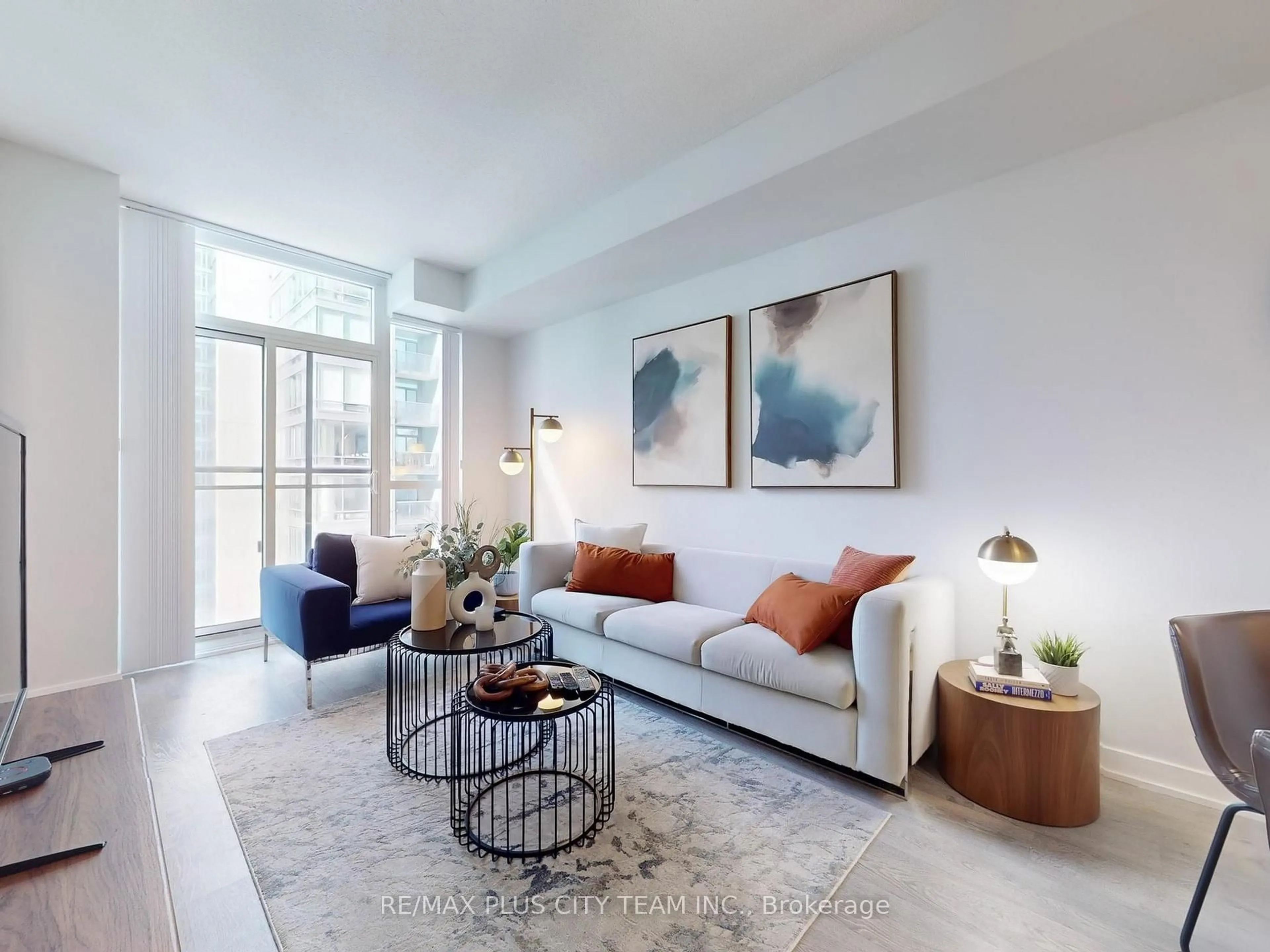 Living room with furniture, unknown for 99 John St #2405, Toronto Ontario M5V 0S6