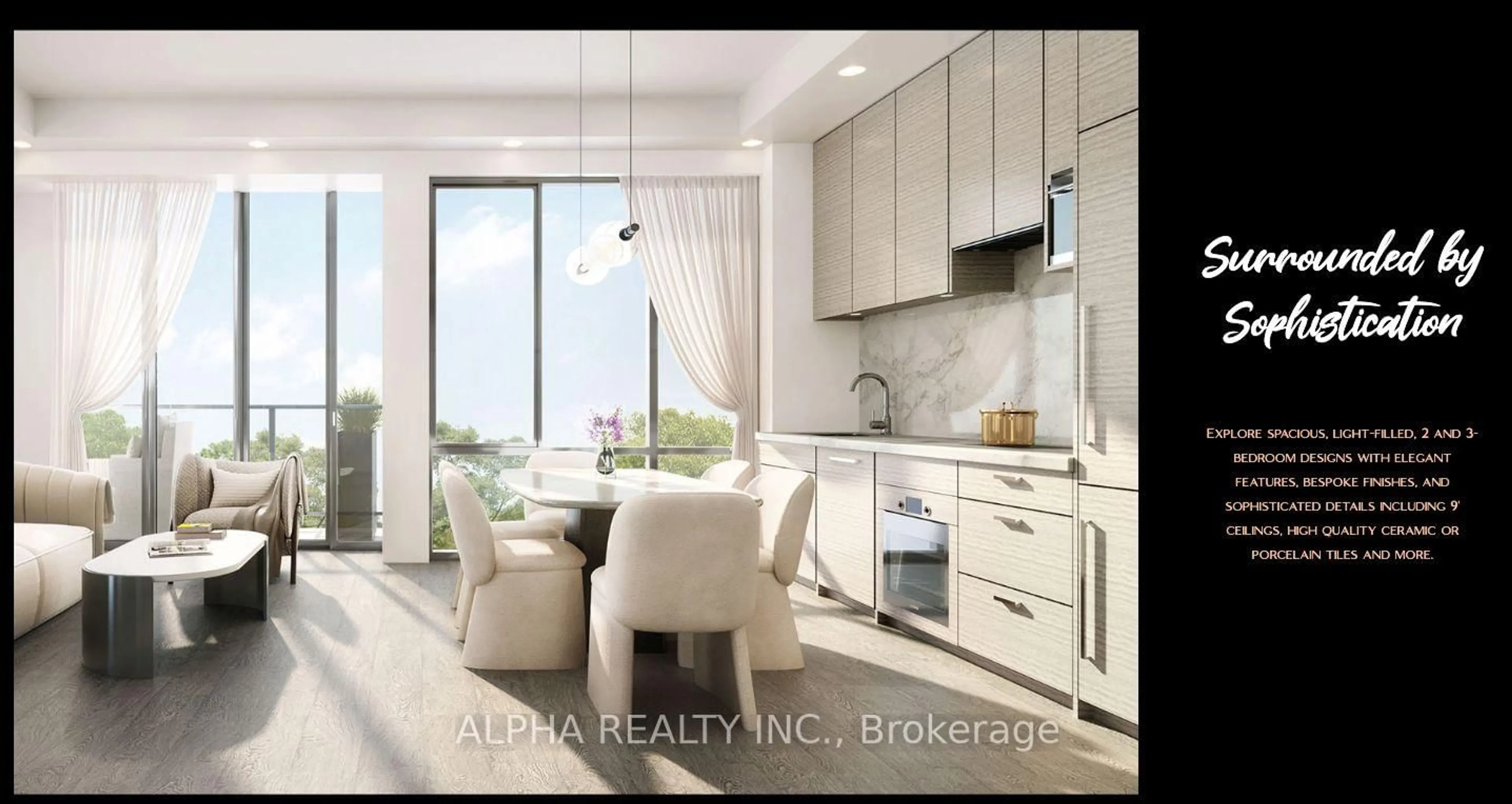 Open concept kitchen, ceramic/tile floor for 75 Curlew Dr #C31, Toronto Ontario M3A 2P8