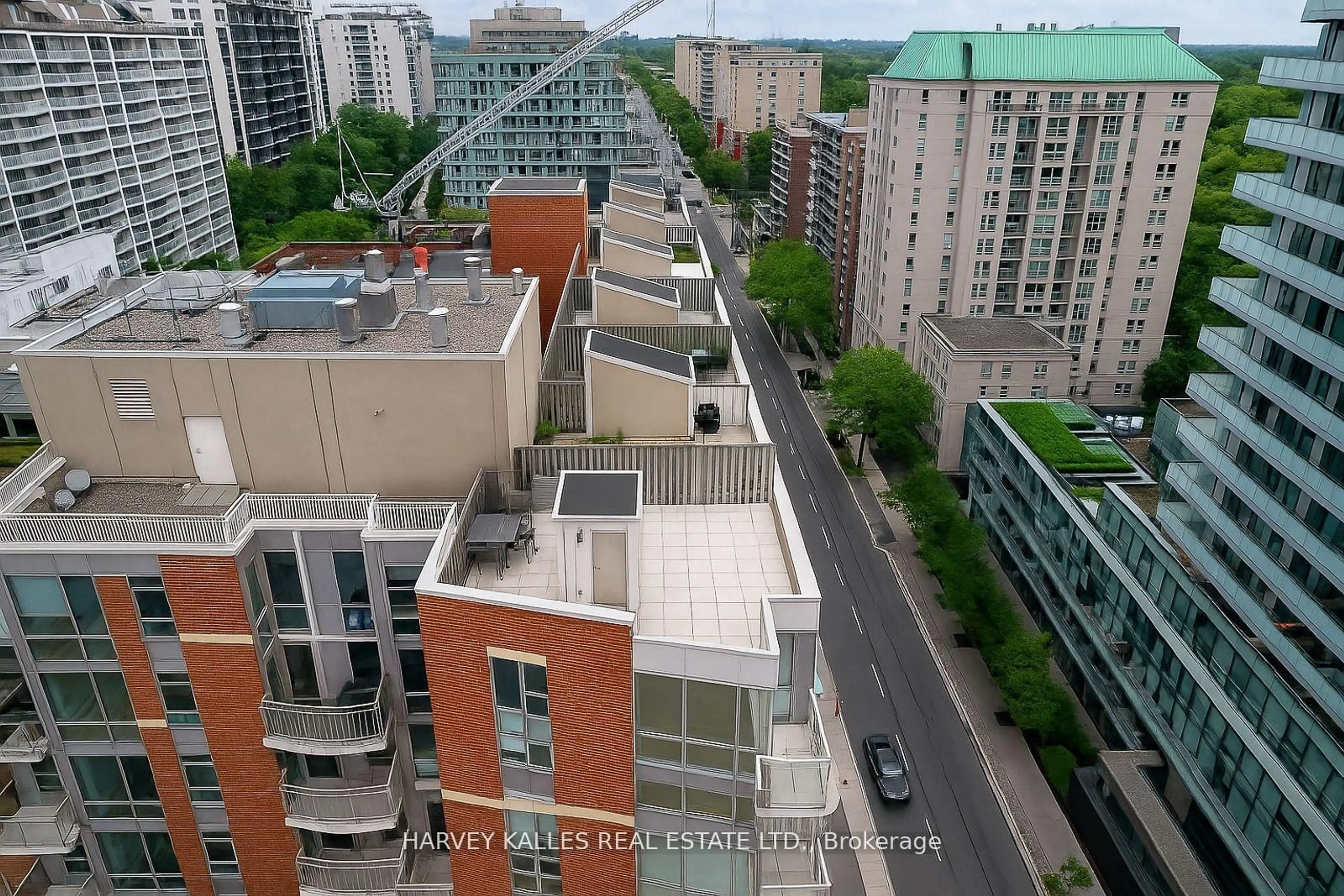 A pic from outside/outdoor area/front of a property/back of a property/a pic from drone, city buildings view from balcony for 18 Merton St #1109, Toronto Ontario M4S 3G9