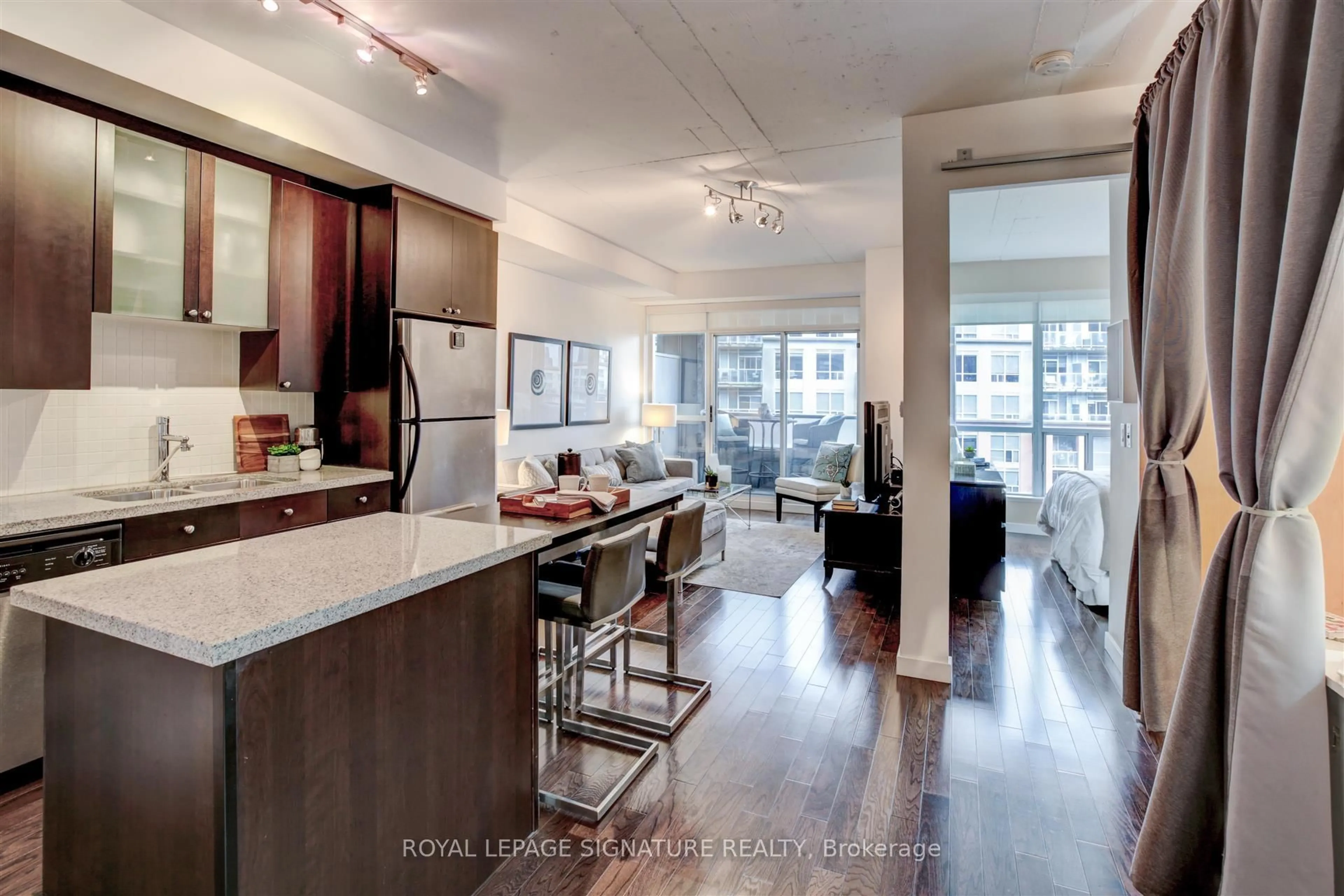Open concept kitchen, unknown for 1 Shaw St #705, Toronto Ontario M6K 0A1