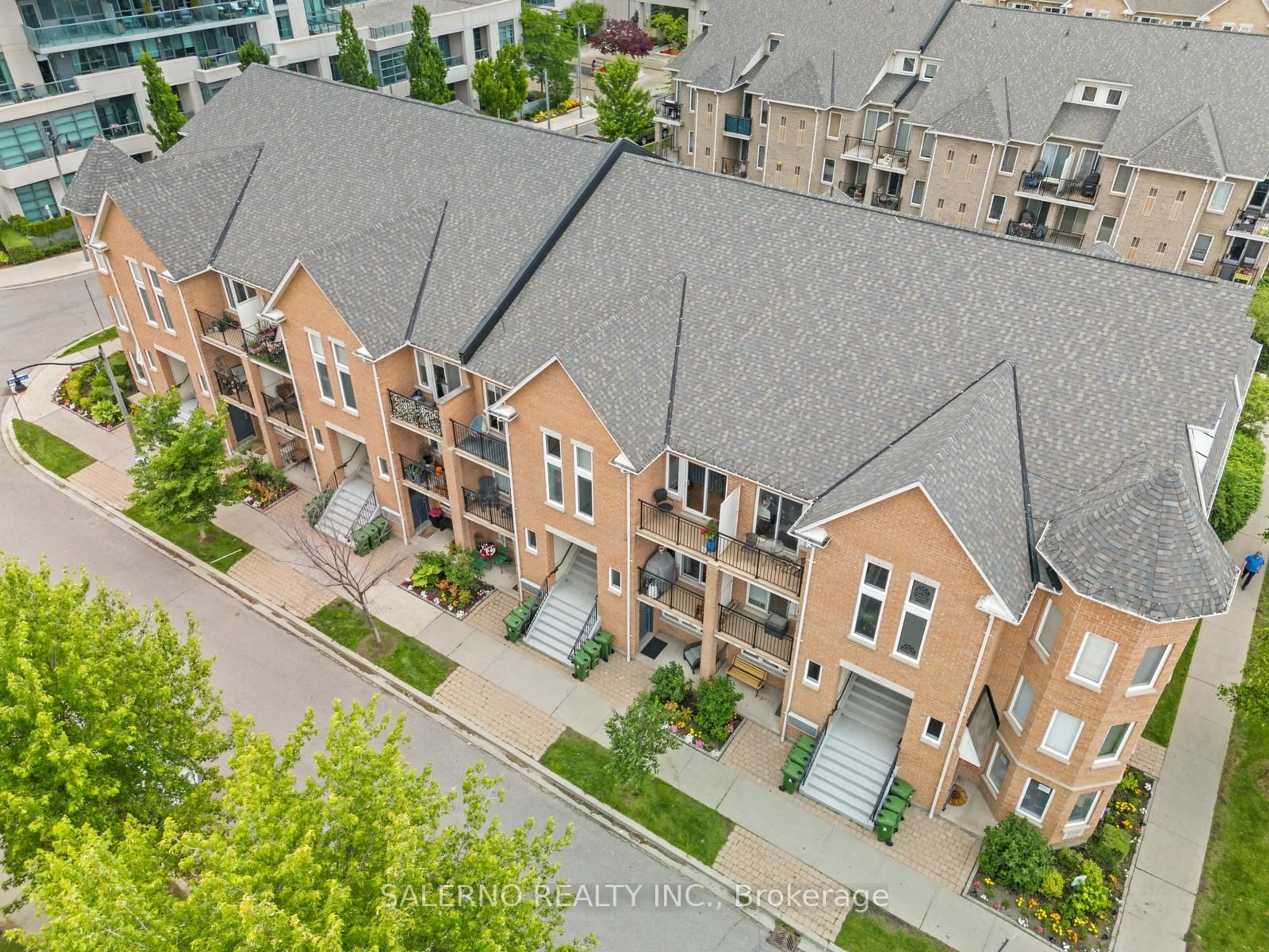 A pic from outside/outdoor area/front of a property/back of a property/a pic from drone, city buildings view from balcony for 128 Aerodrome Cres #302, Toronto Ontario M4G 4J2