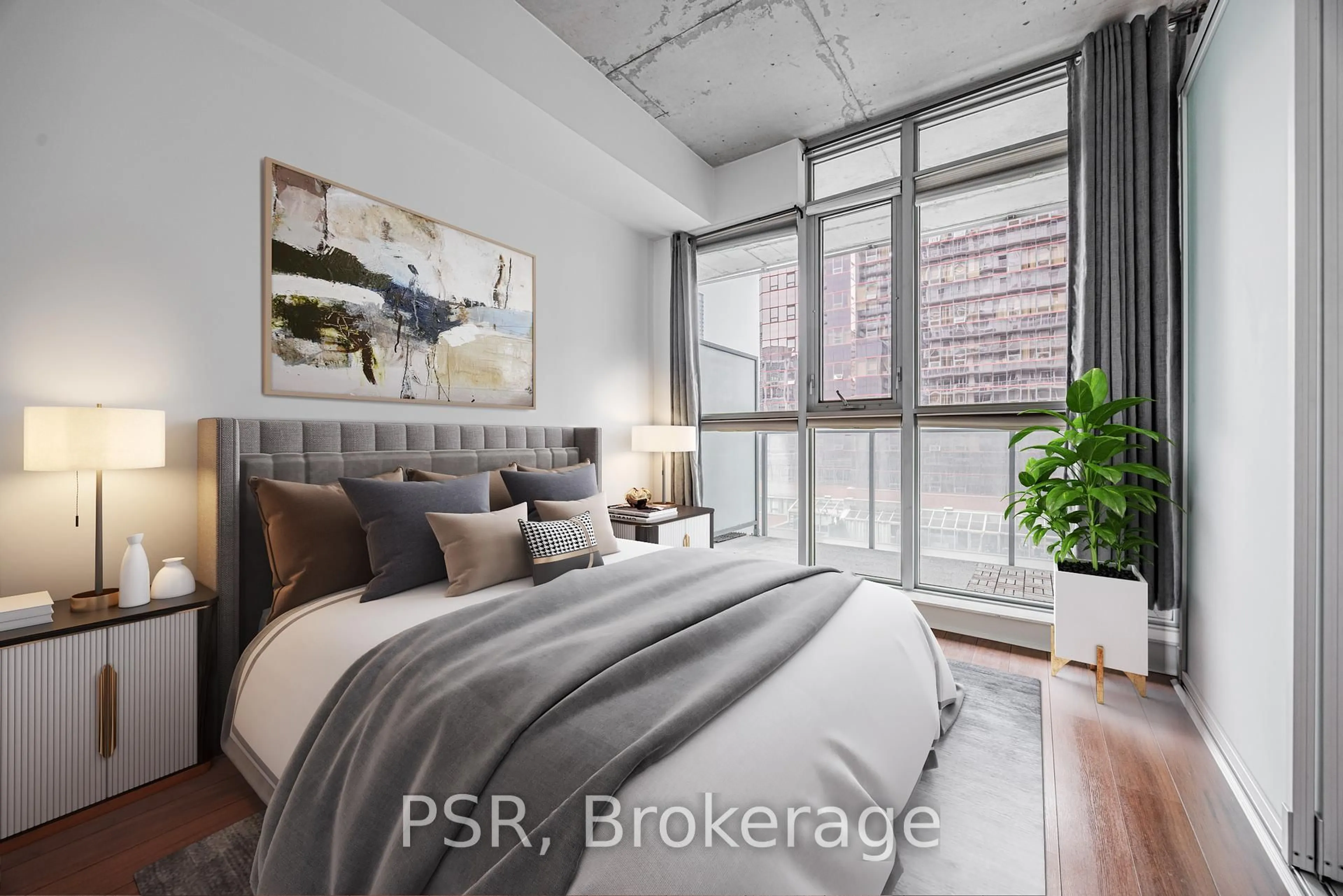 Bedroom with bed, unknown for 375 King St #701, Toronto Ontario M5V 1K5
