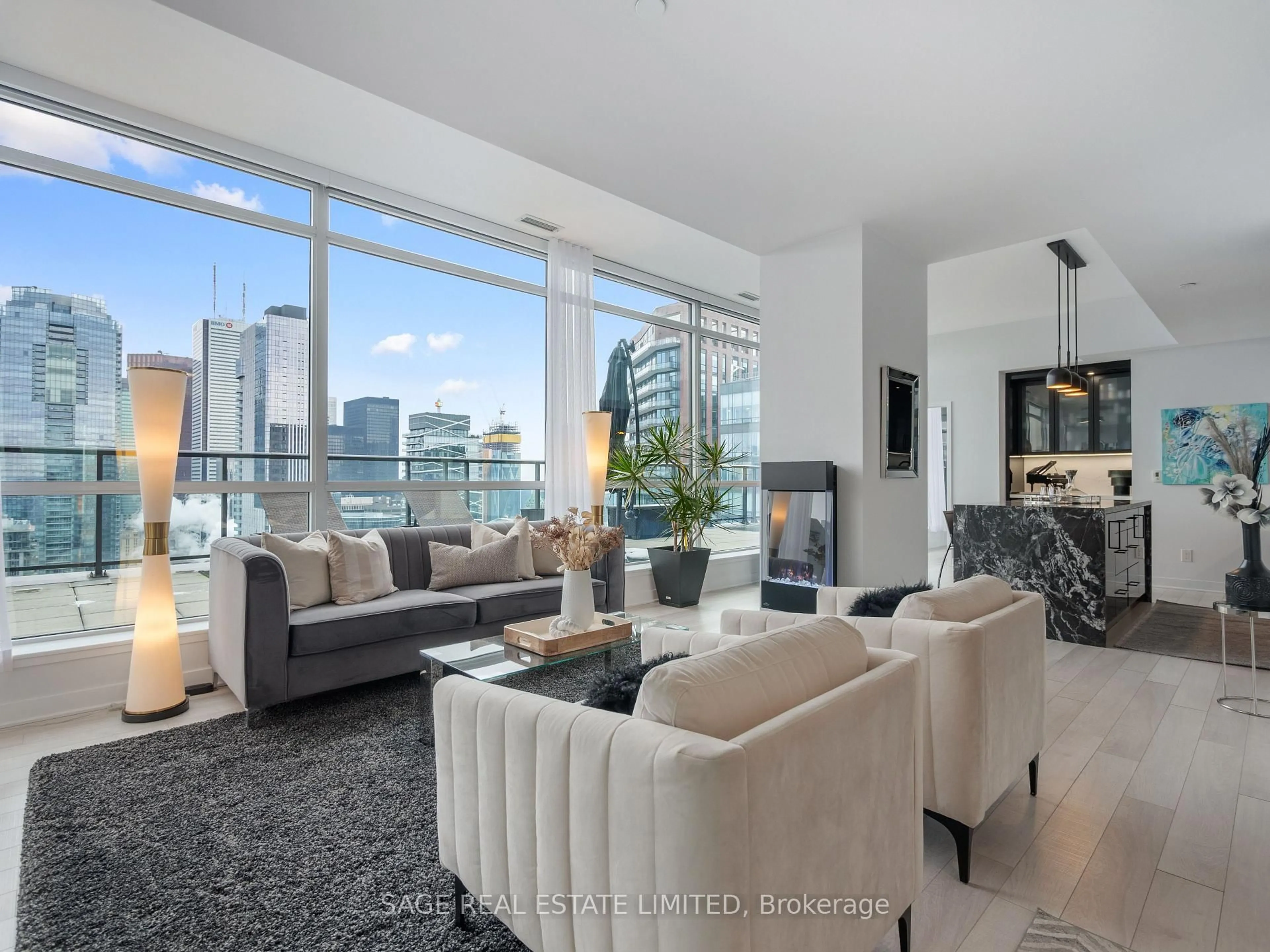 Living room with furniture, unknown for 290 Adelaide St #4104, Toronto Ontario M5V 0P3