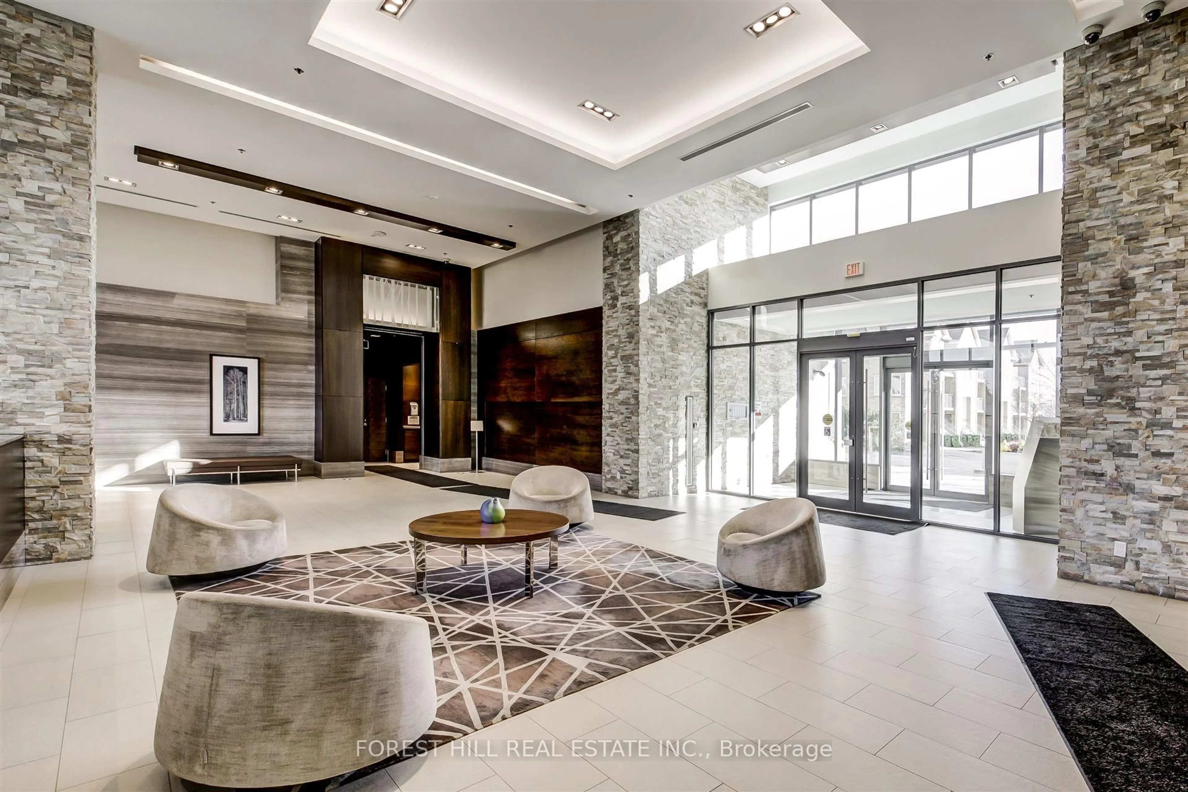 Lobby for 35 Brian Peck Cres #TH 120, Toronto Ontario M4G 0A5
