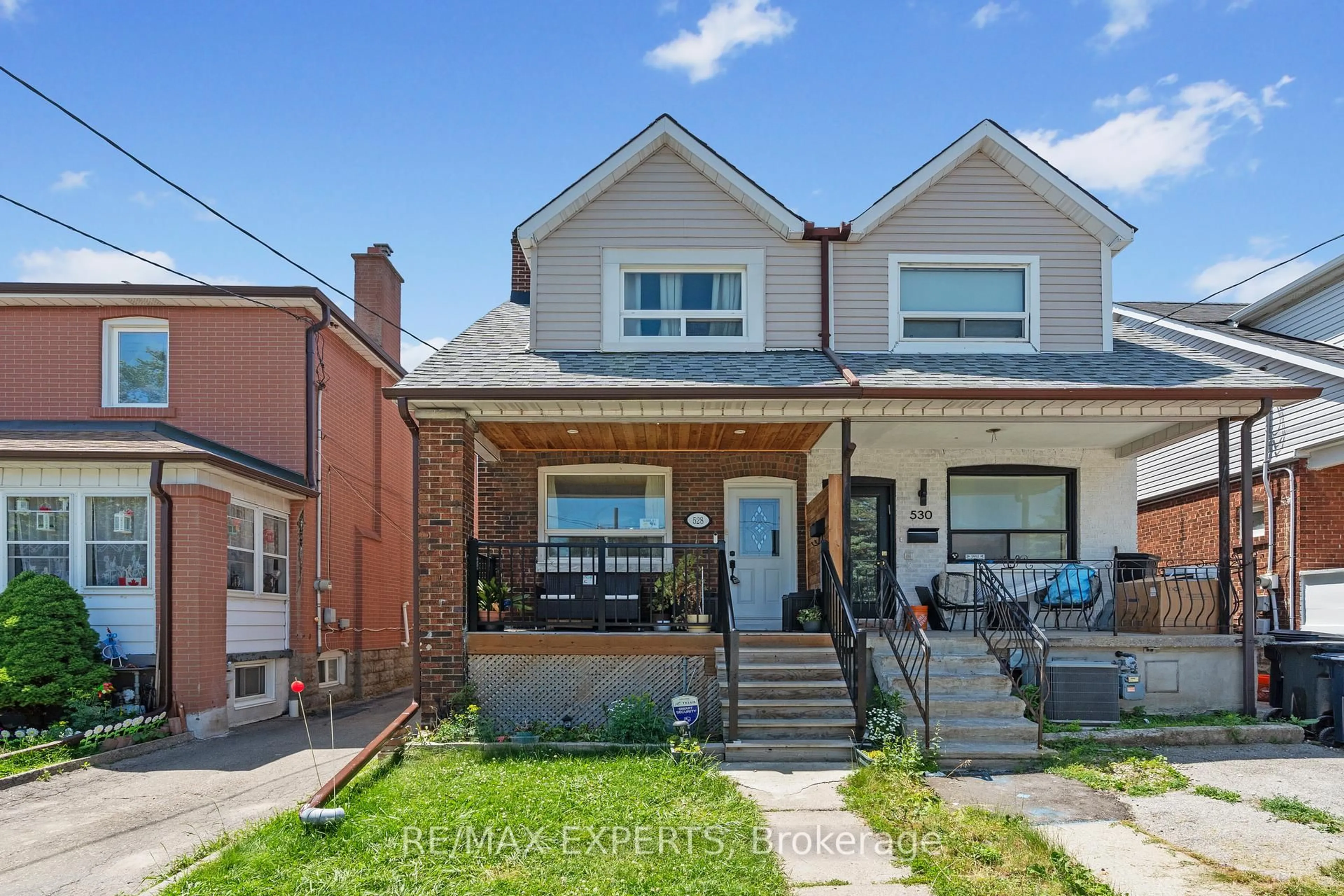 Home with brick exterior material, street for 528 Lauder Ave, Toronto Ontario M6E 3J4