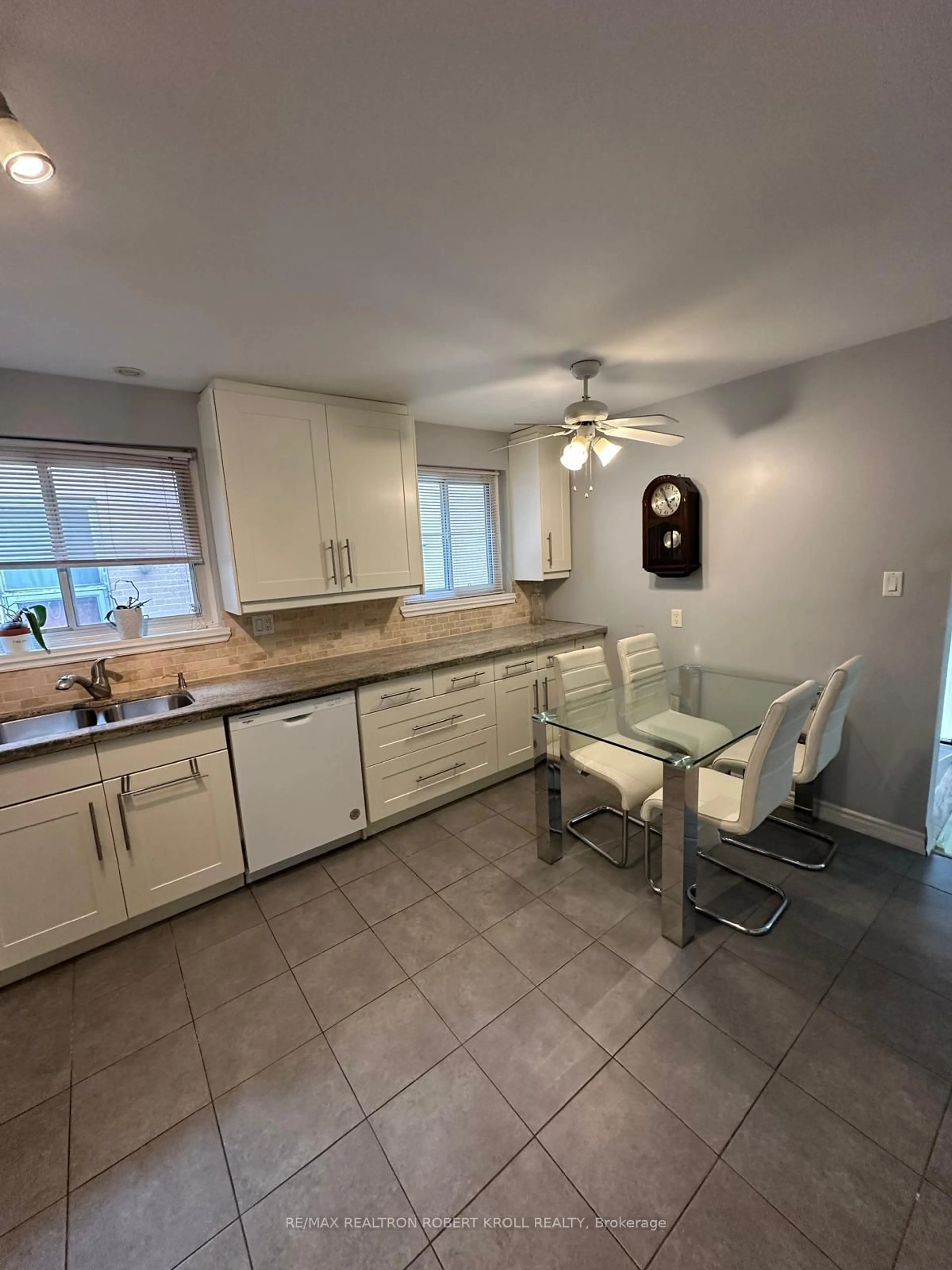 Open concept kitchen, ceramic/tile floor for 92 Elise Terr, Toronto Ontario M2R 2X1