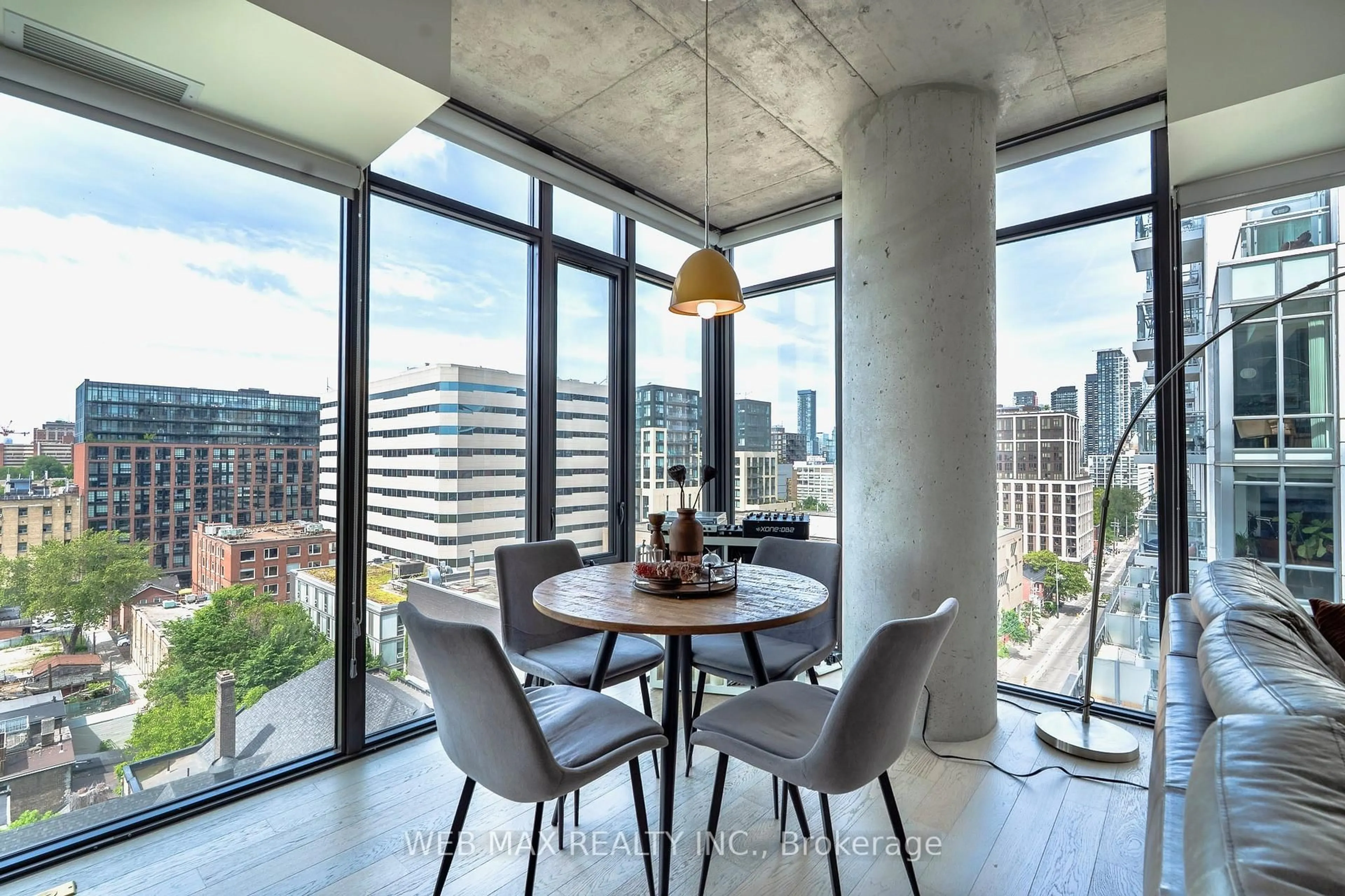 Dining room, cement floor for 111 Bathurst St #1005, Toronto Ontario M5V 0M9