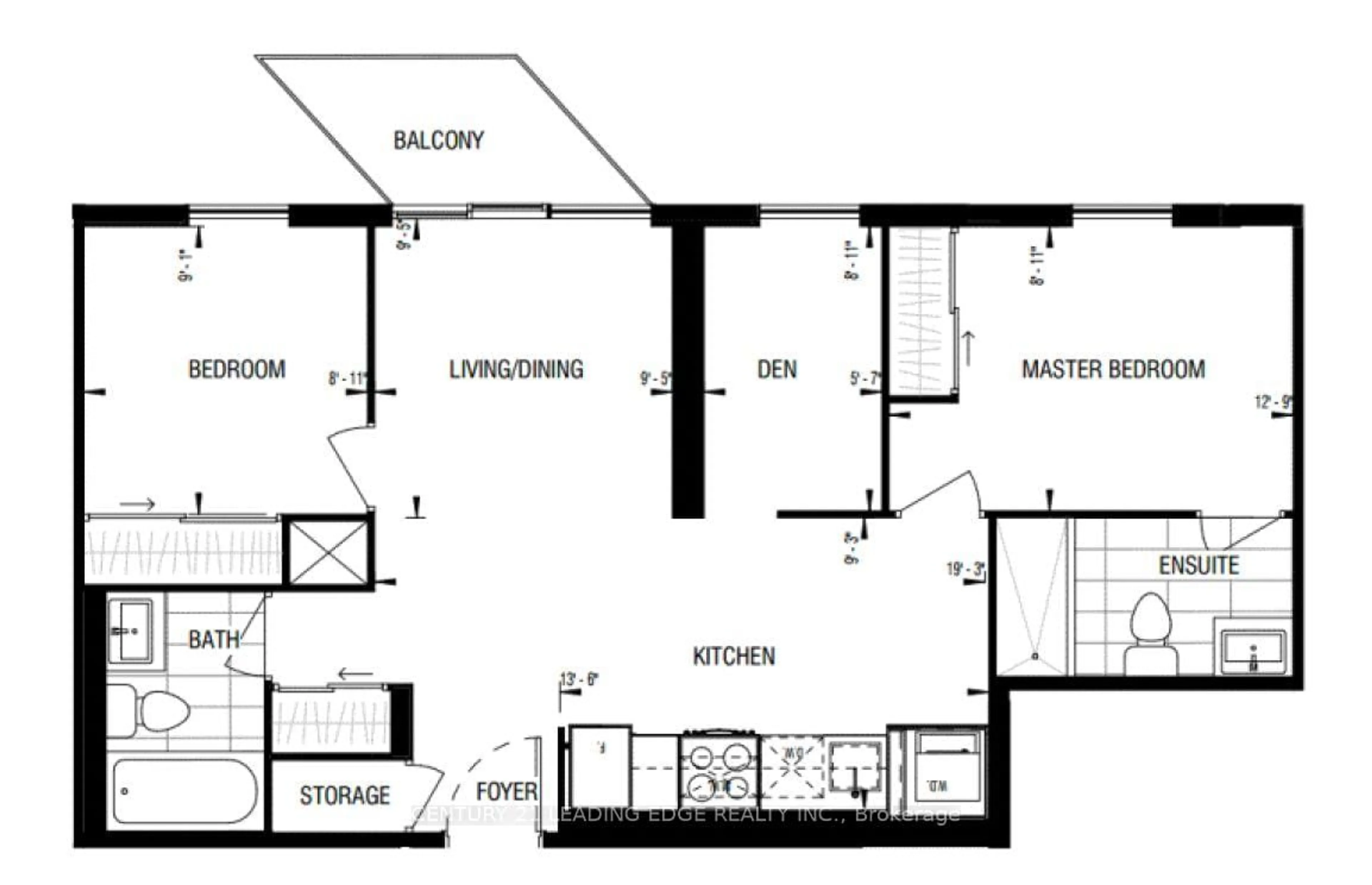 Floor plan for 30 Tretti Way #904, Toronto Ontario M3H 0E3