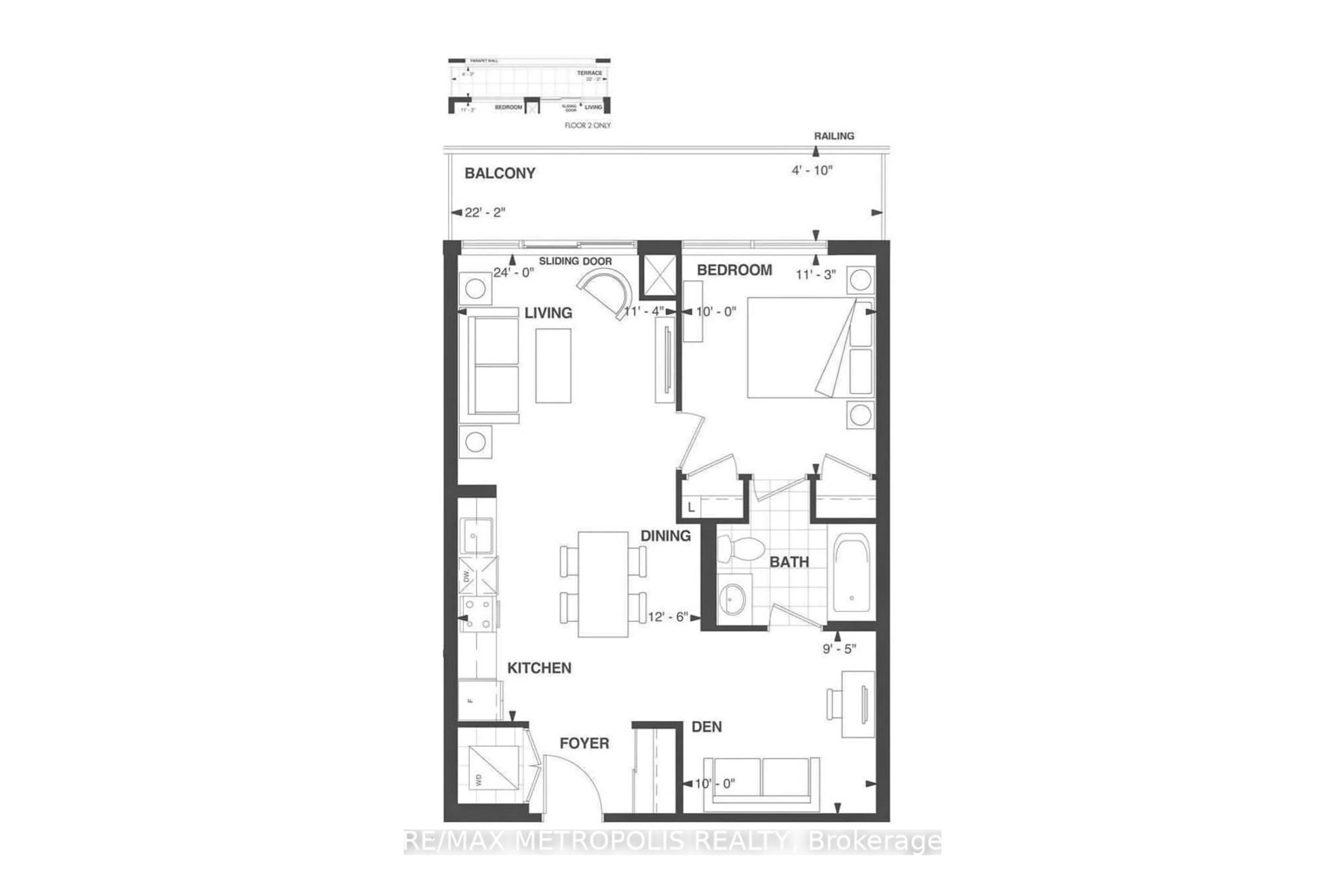 Floor plan for 460 Adelaide St #520, Toronto Ontario M5A 0E7