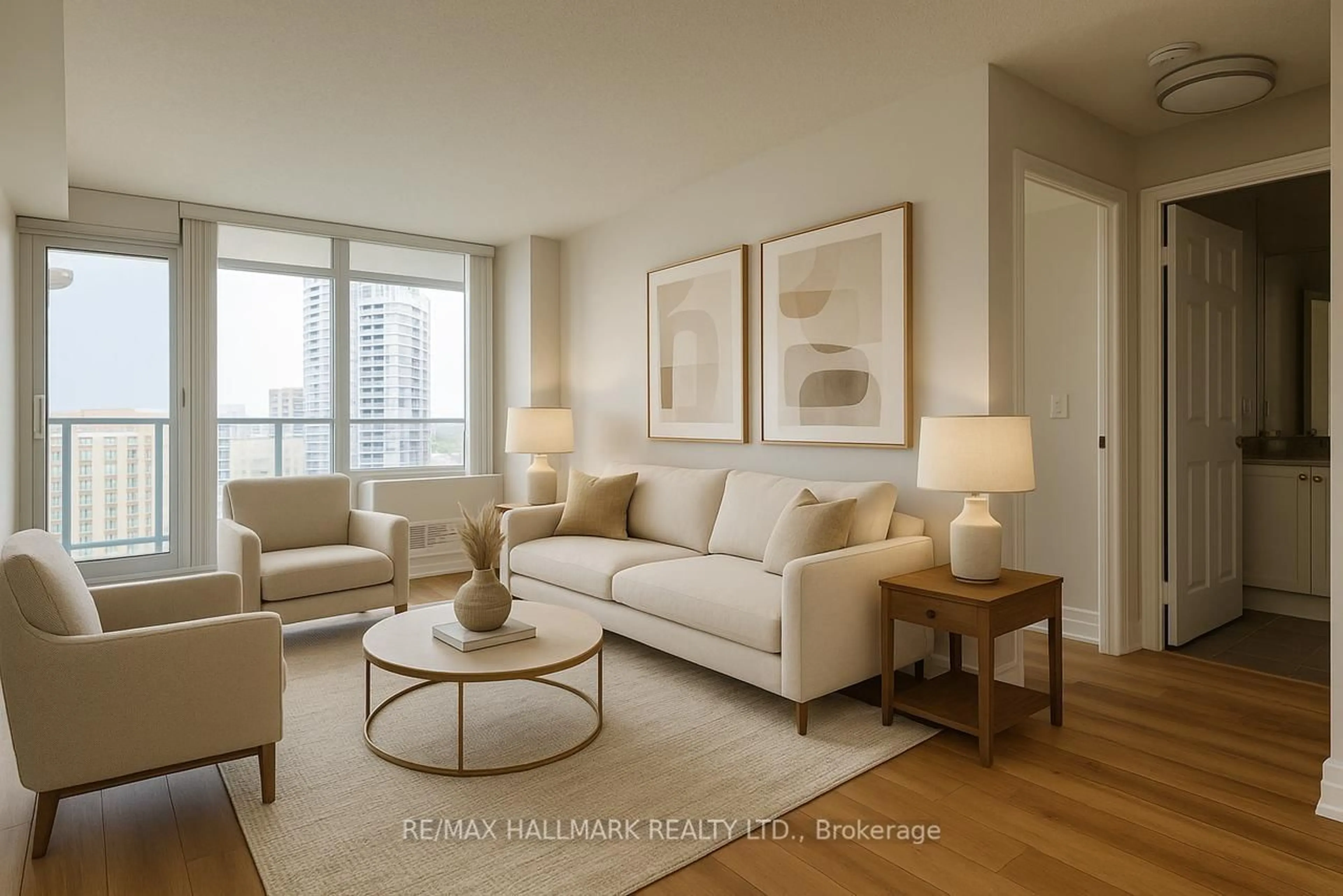 Living room with furniture, unknown for 5500 Yonge St #2301, Toronto Ontario M2N 7L1