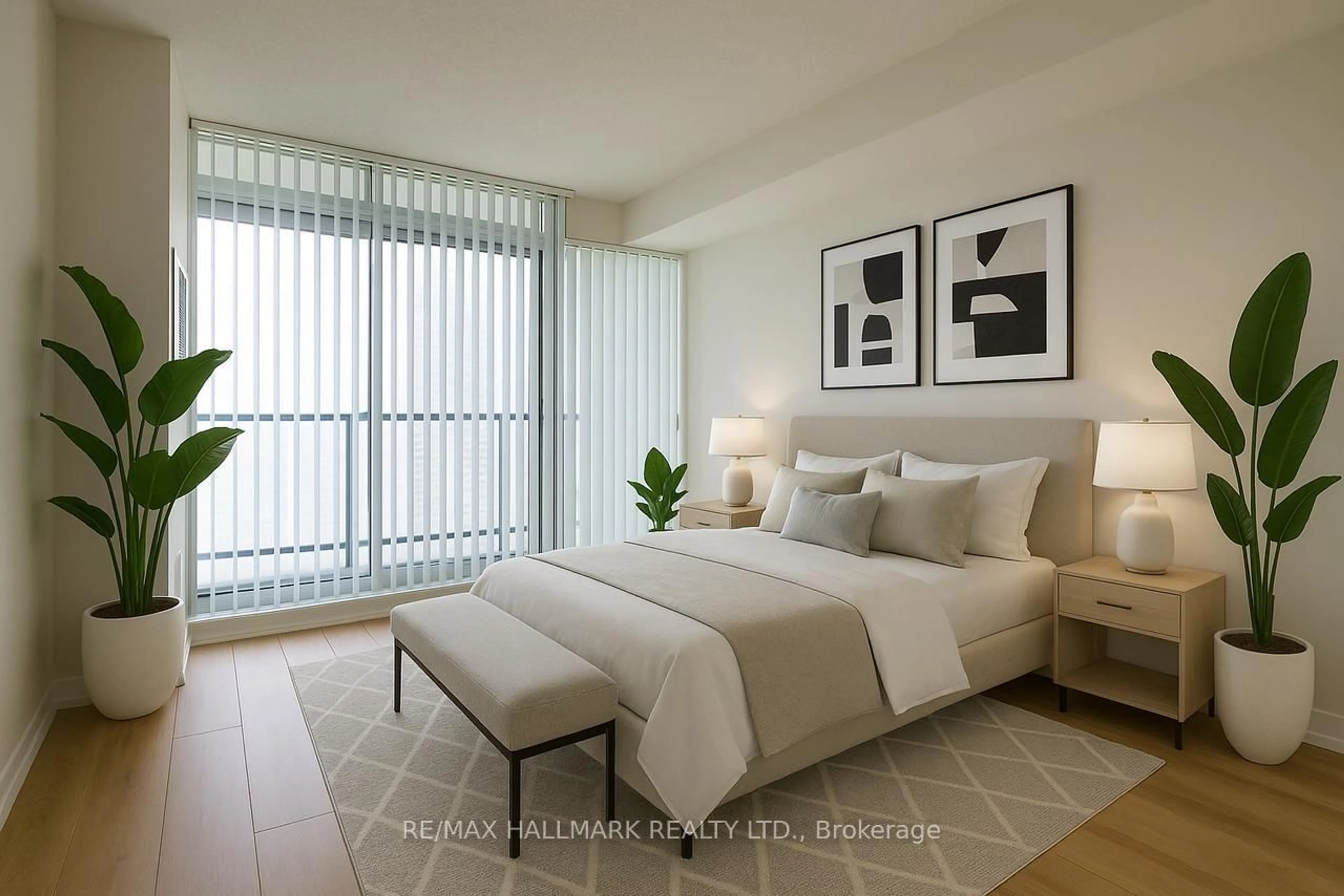 Bedroom with bed, unknown for 5500 Yonge St #2301, Toronto Ontario M2N 7L1