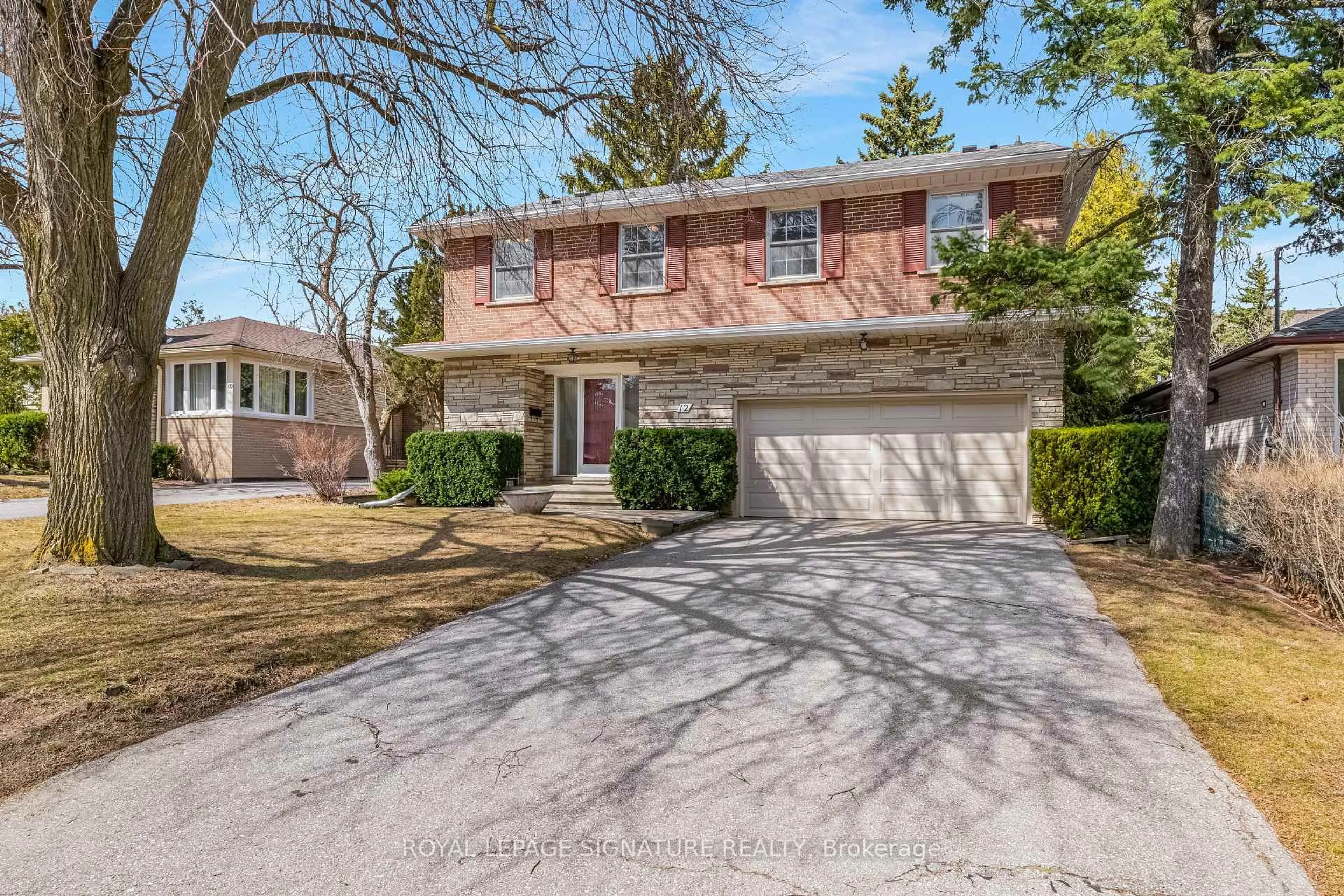 Home with brick exterior material, street for 12 Feldbar Crt, Toronto Ontario M2N 4P8