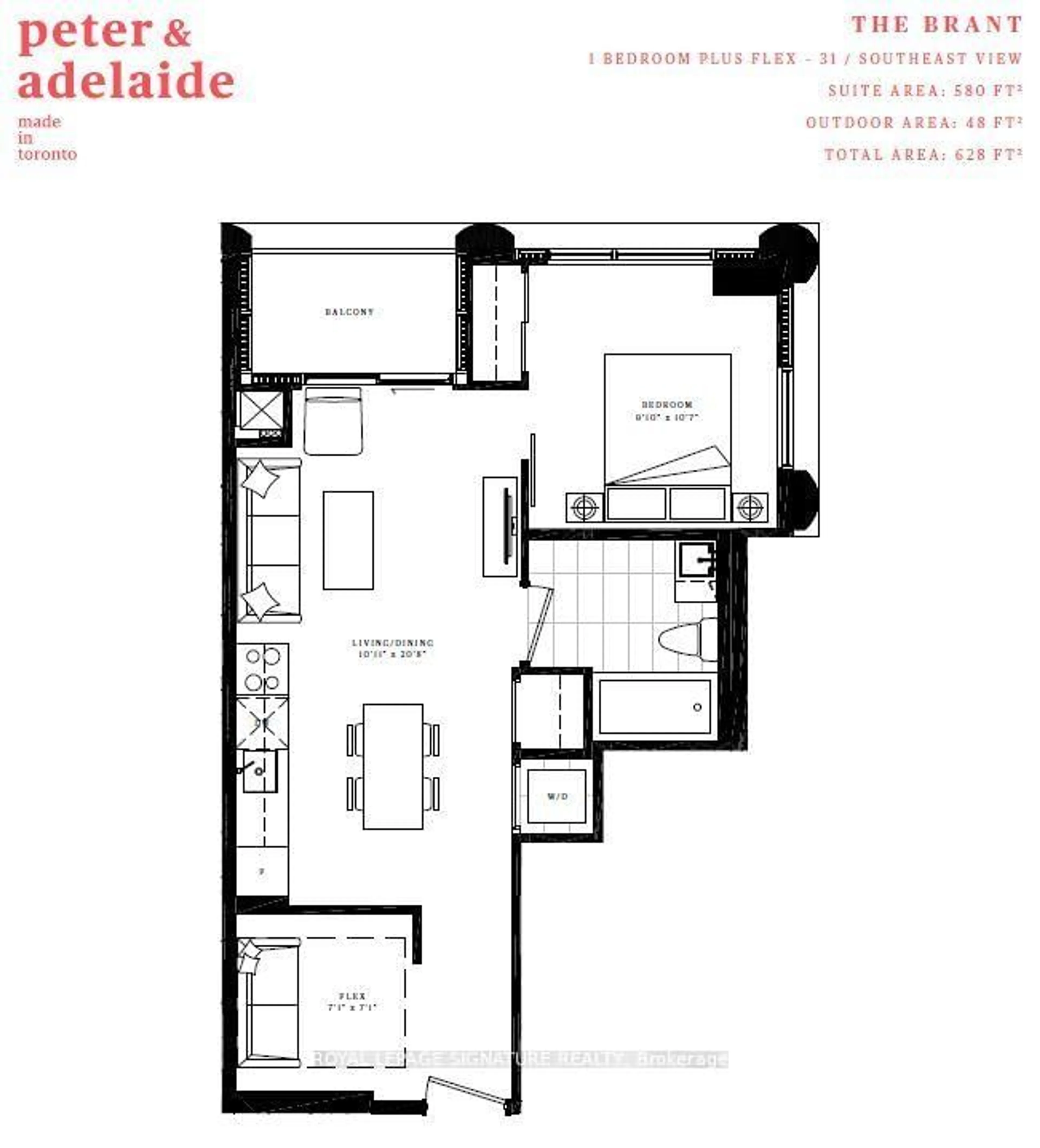 Floor plan for 108 Peter St #4705, Toronto Ontario M5V 0W2