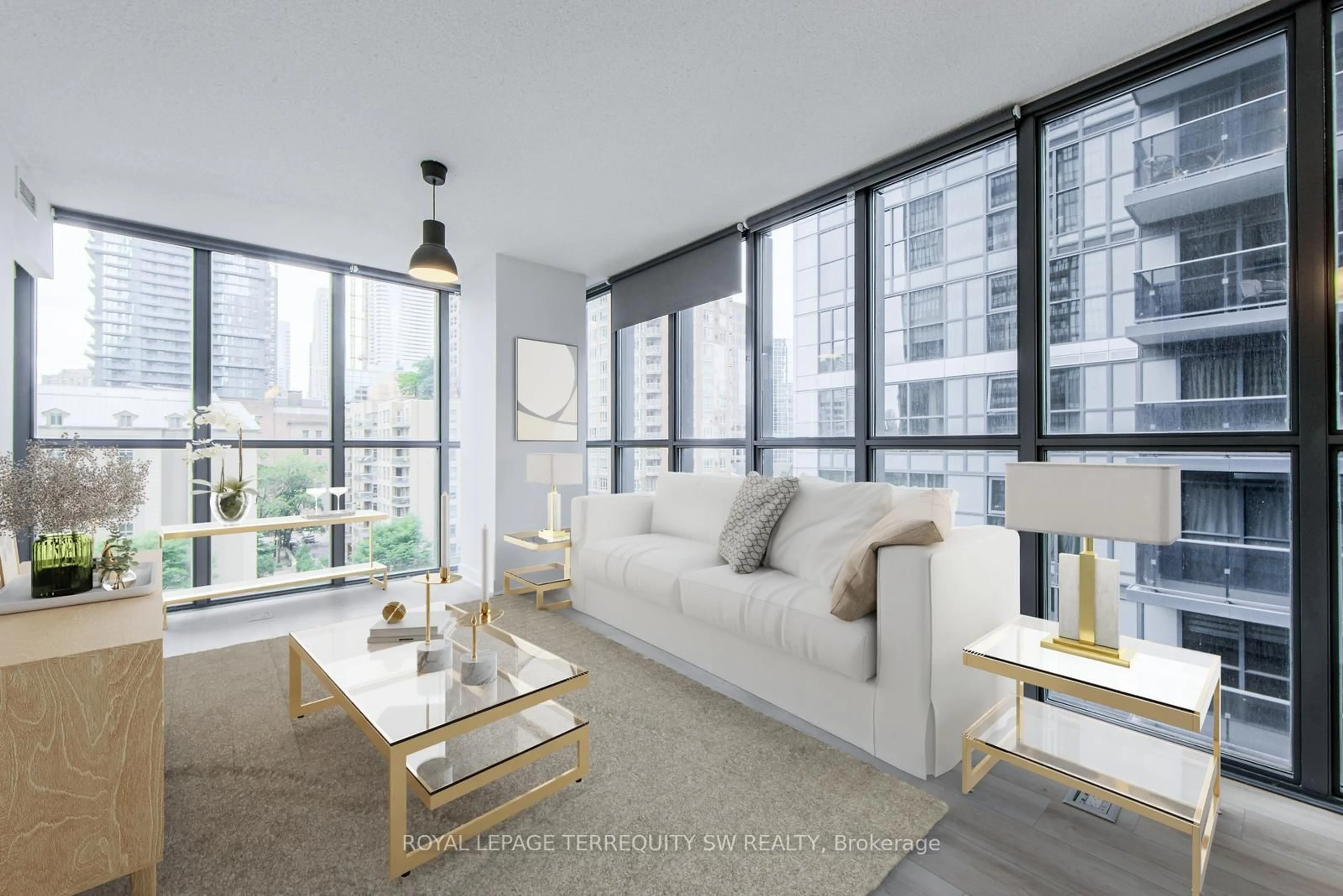Living room with furniture, unknown for 110 Charles St #707, Toronto Ontario M4Y 1T5
