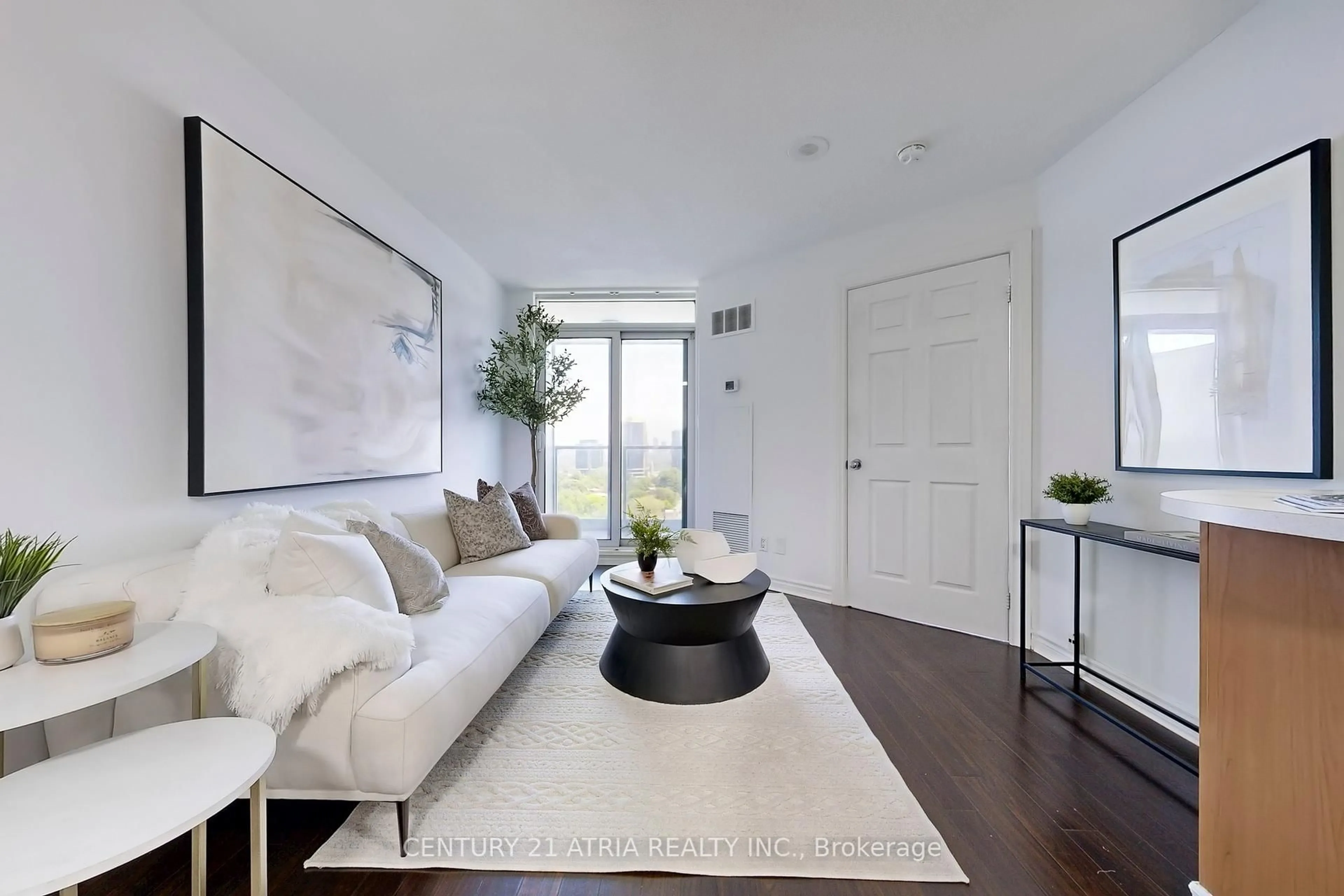 Living room with furniture, unknown for 3 Rean Dr #1107, Toronto Ontario M2K 3C2