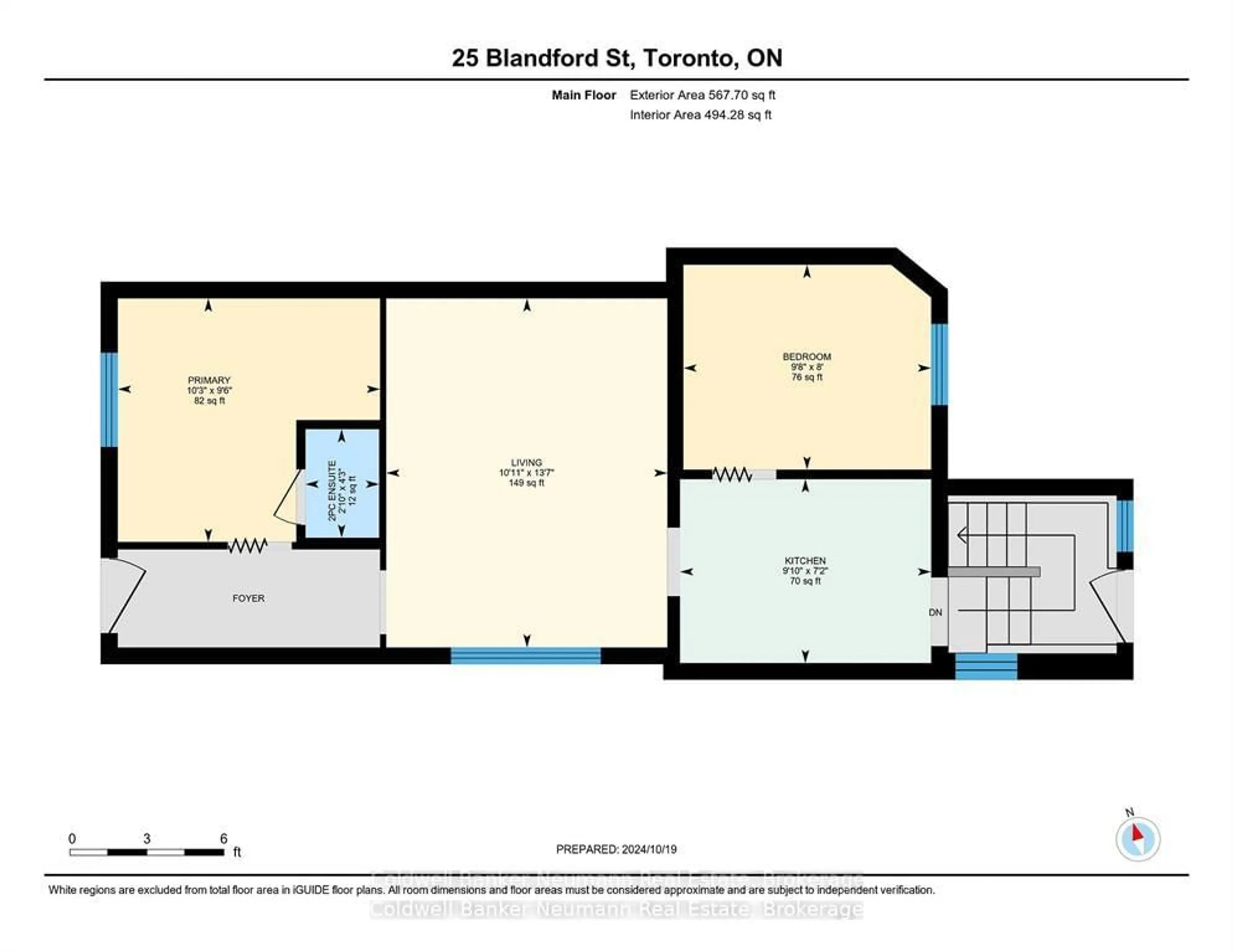 Floor plan for 25 Blandford St, Toronto Ontario M6E 3A6