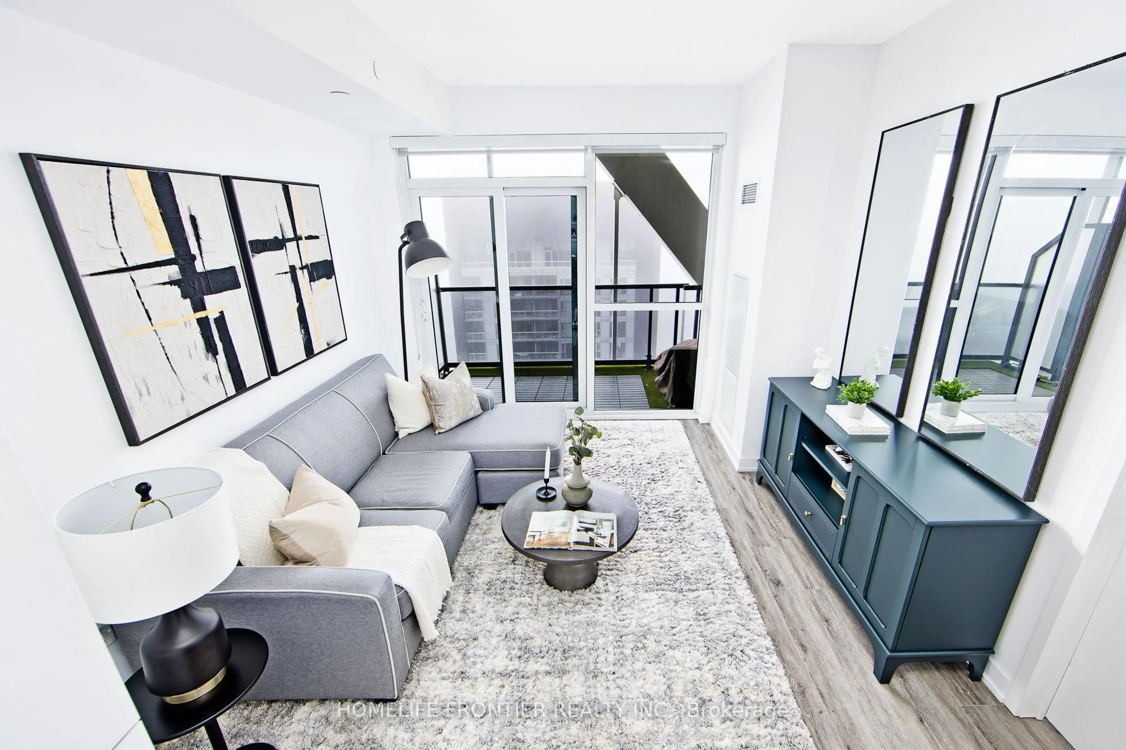 Living room with furniture, unknown for 50 Ordnance St #2702, Toronto Ontario M6K 0C9