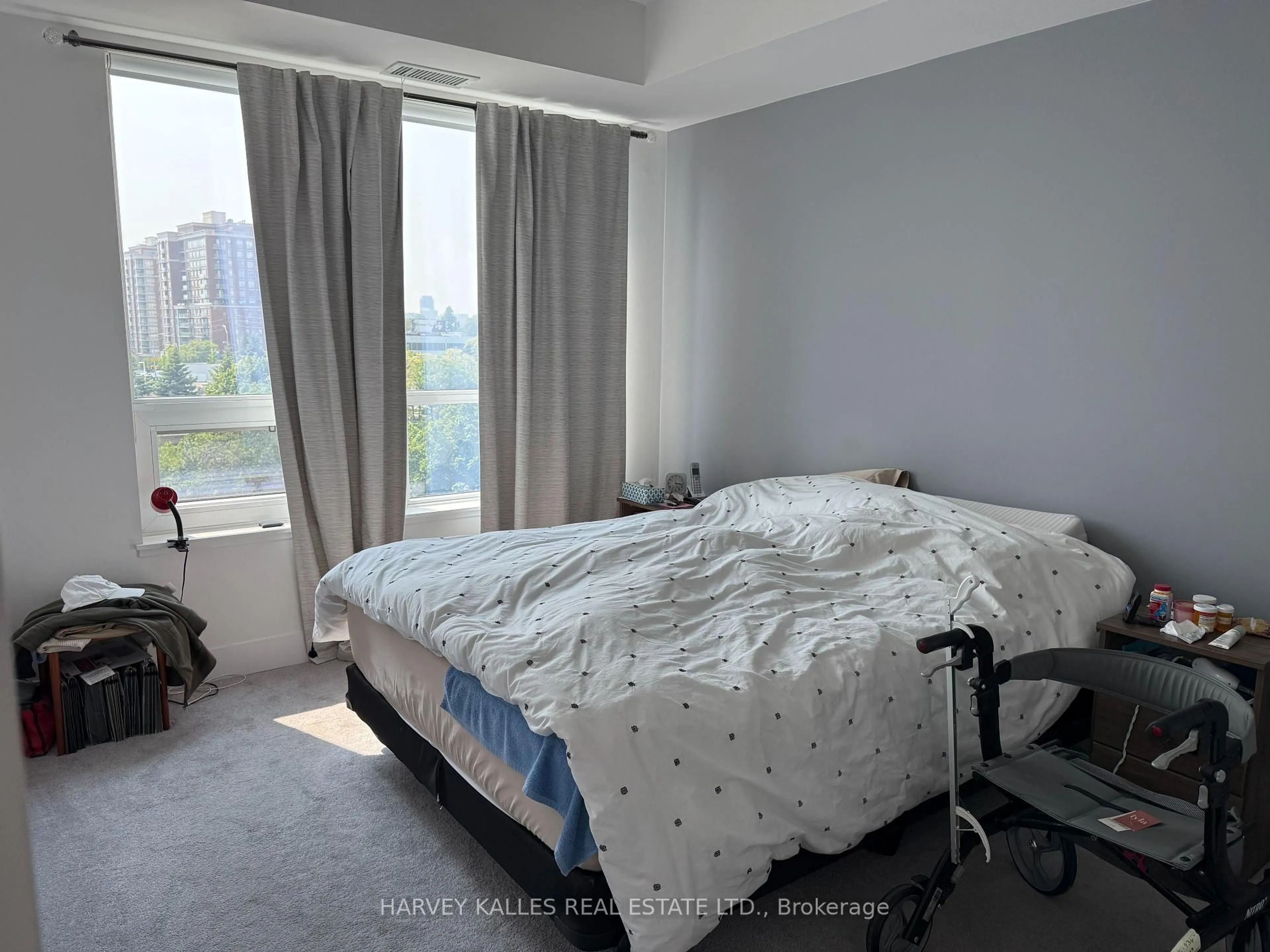 Bedroom with bed, floor is not visible for 7 Kenaston Gdns #509, Toronto Ontario M2K 1G7