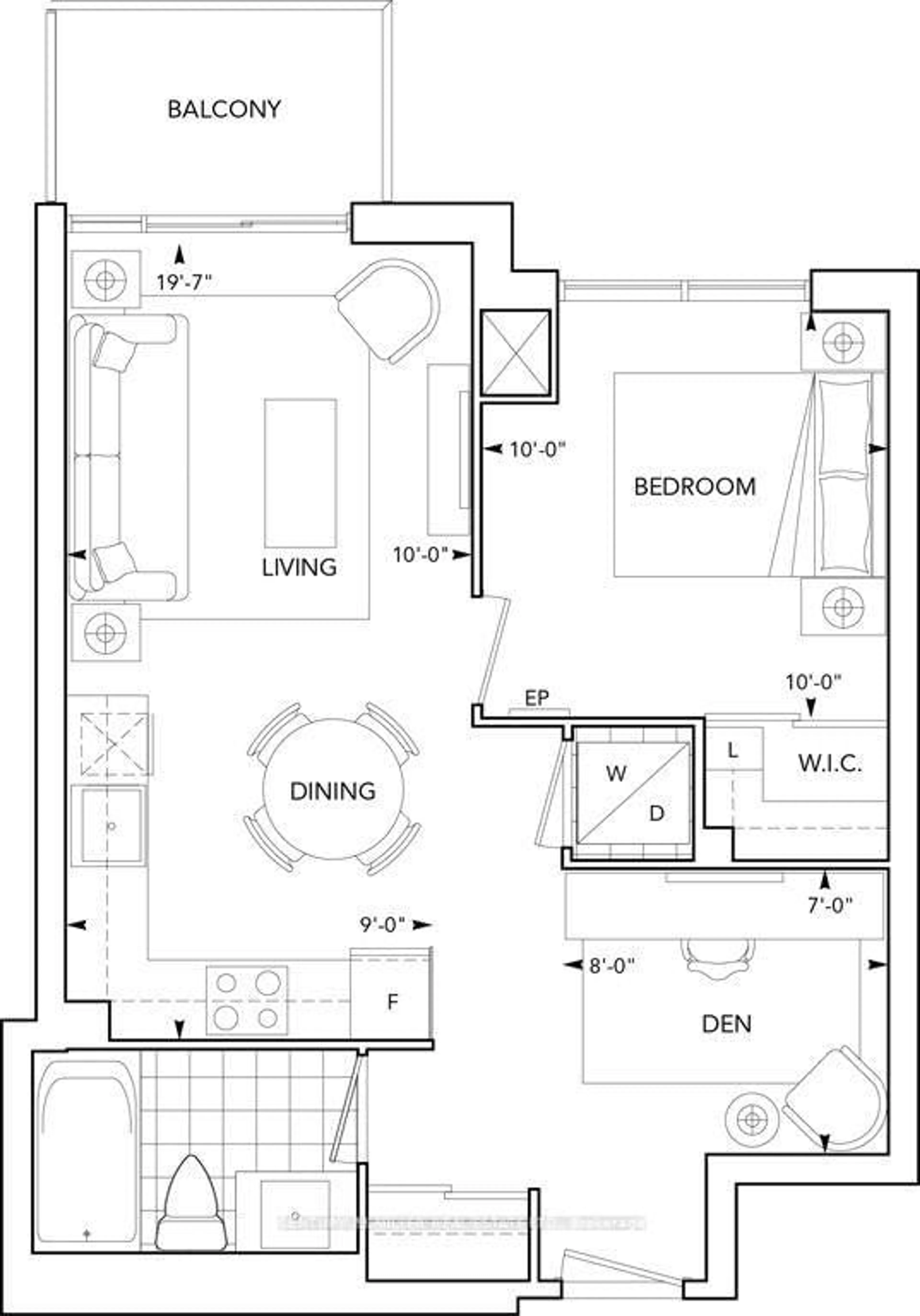 Floor plan for 55 Ann Oreilly Rd #1401, Toronto Ontario M2J 0E1