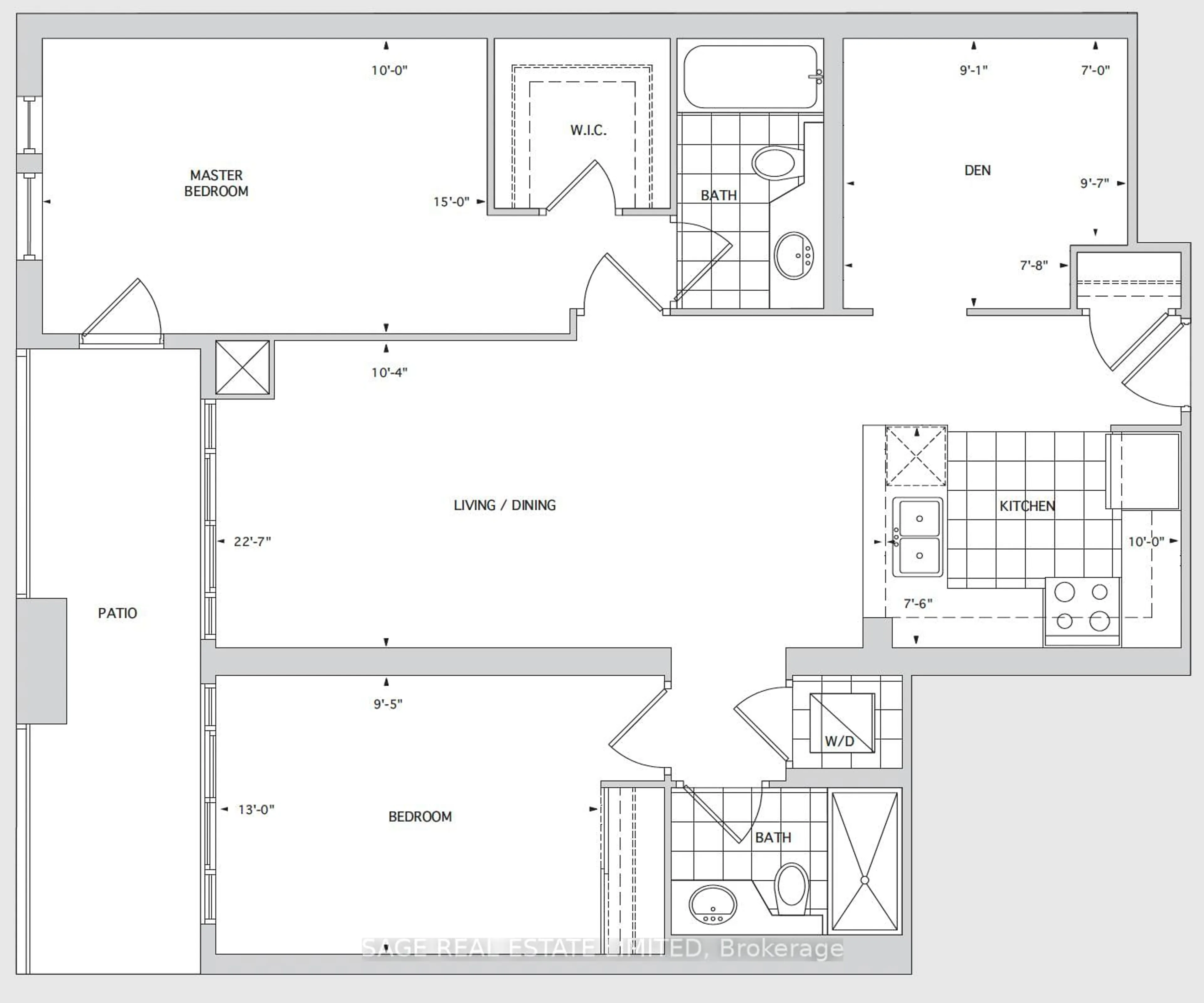 Floor plan for 88 Broadway Ave #103, Toronto Ontario M4P 0A5