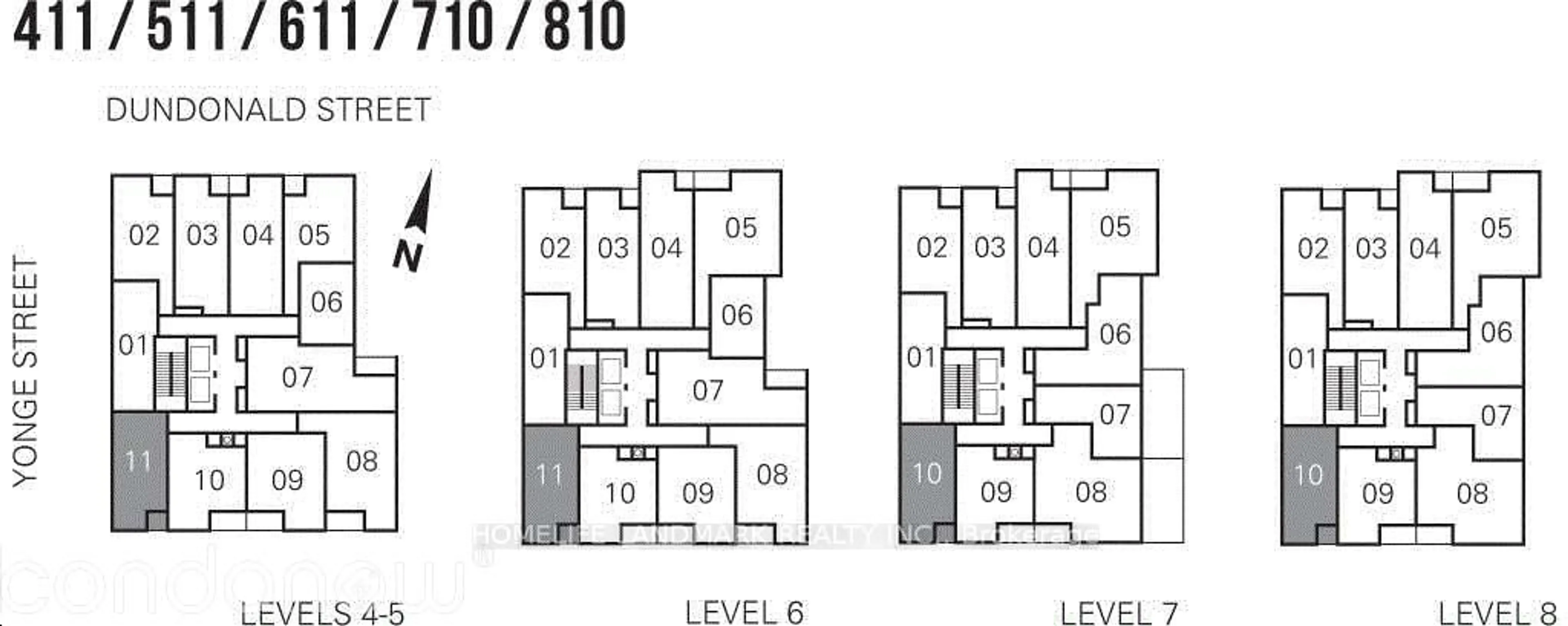 Floor plan for 17 Dundonald St #710, Toronto Ontario M4Y 1K3