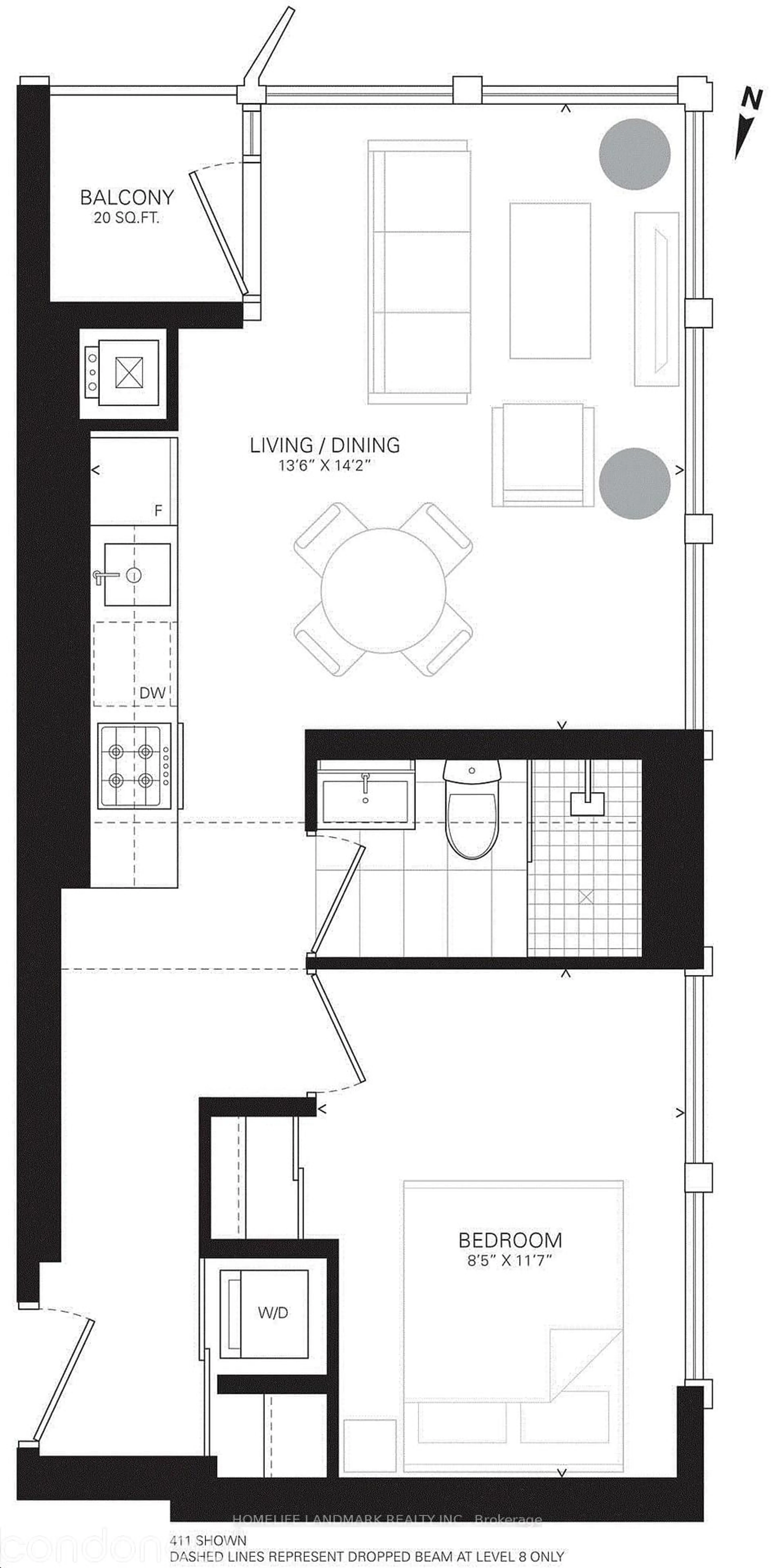 Floor plan for 17 Dundonald St #710, Toronto Ontario M4Y 1K3