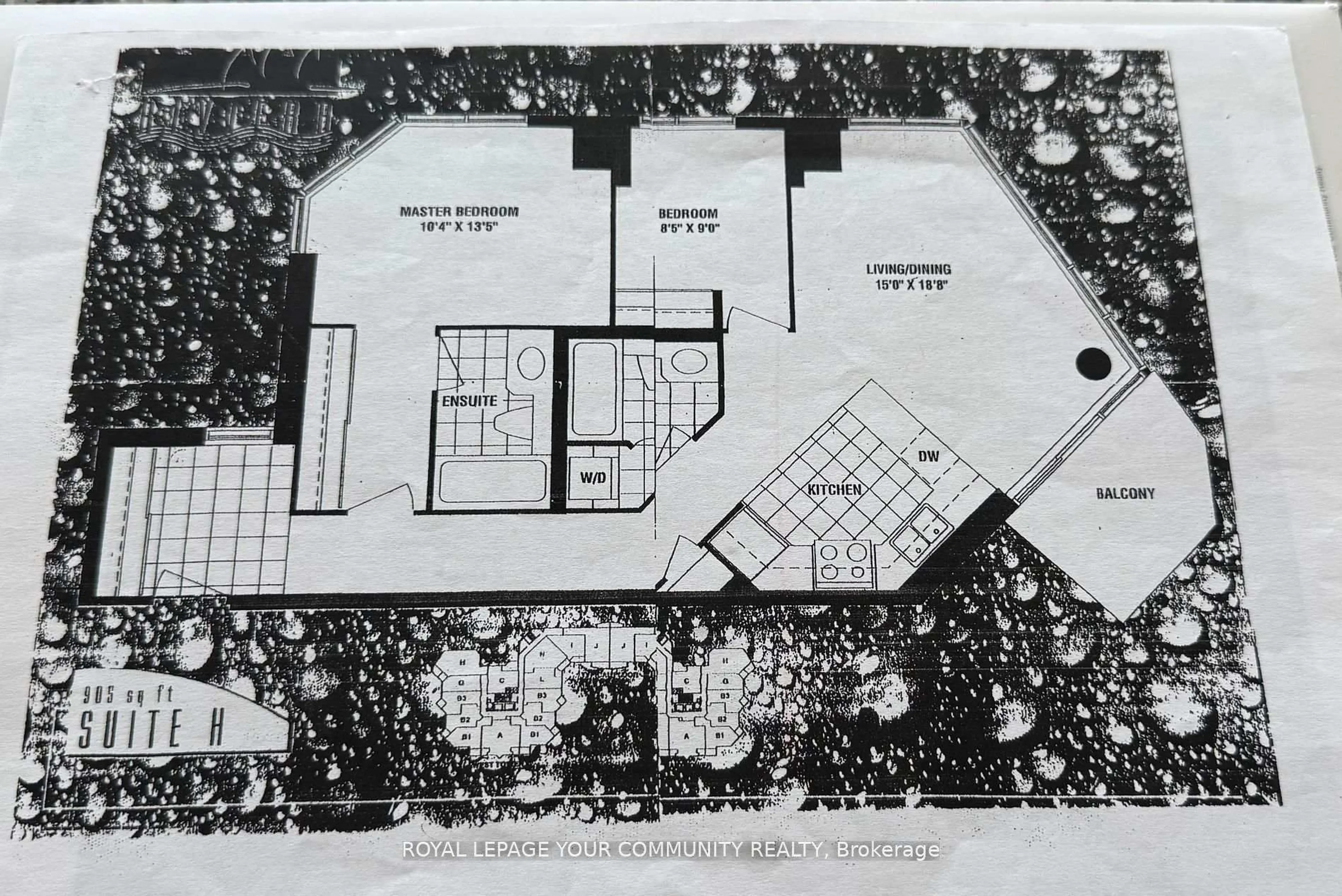 Floor plan for 230 Queens Quay #2323, Toronto Ontario M5J 2Y7