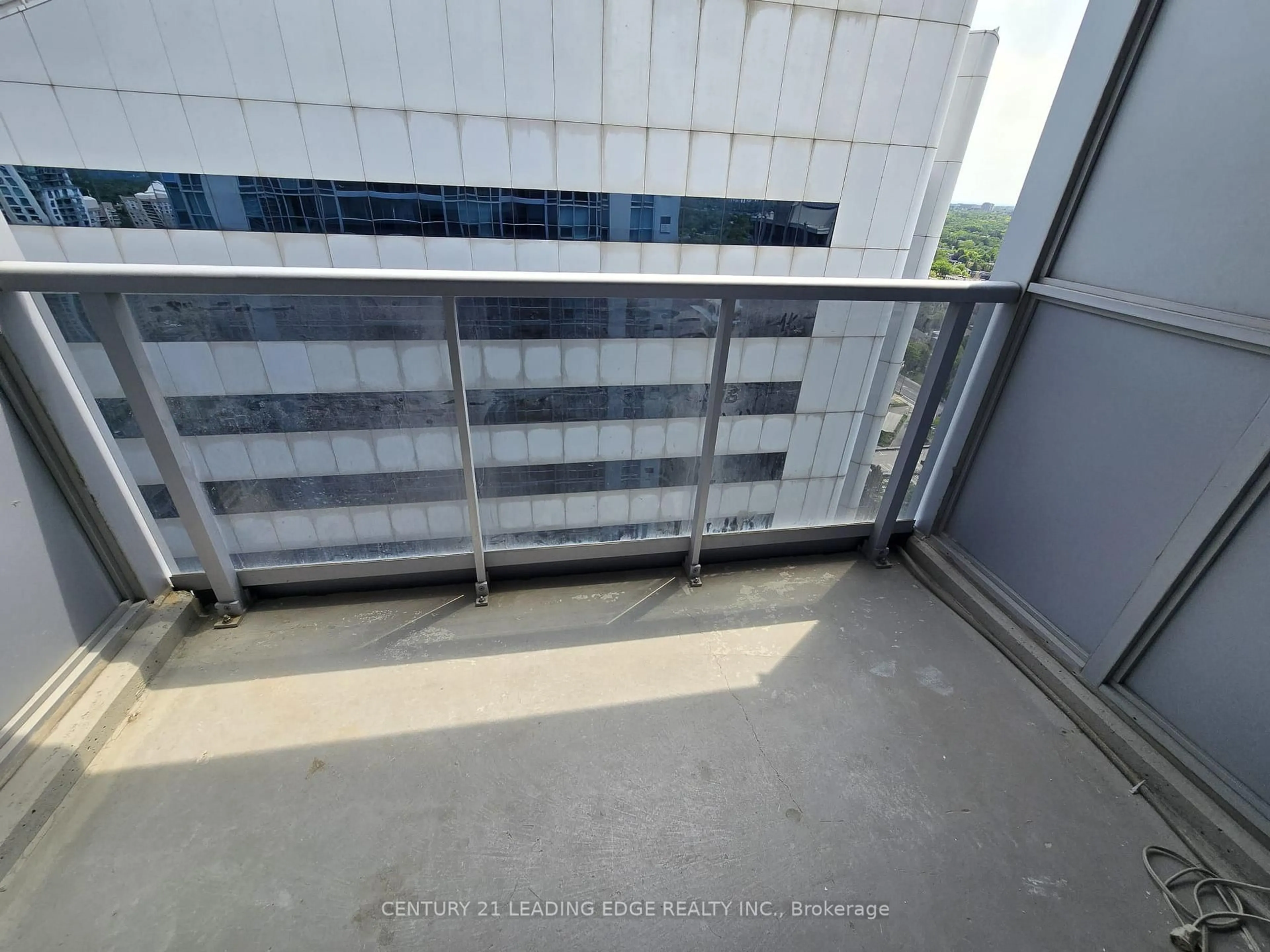 Balcony in the apartment, city buildings view from balcony for 4968 Yonge St #3612, Toronto Ontario M2N 5N7