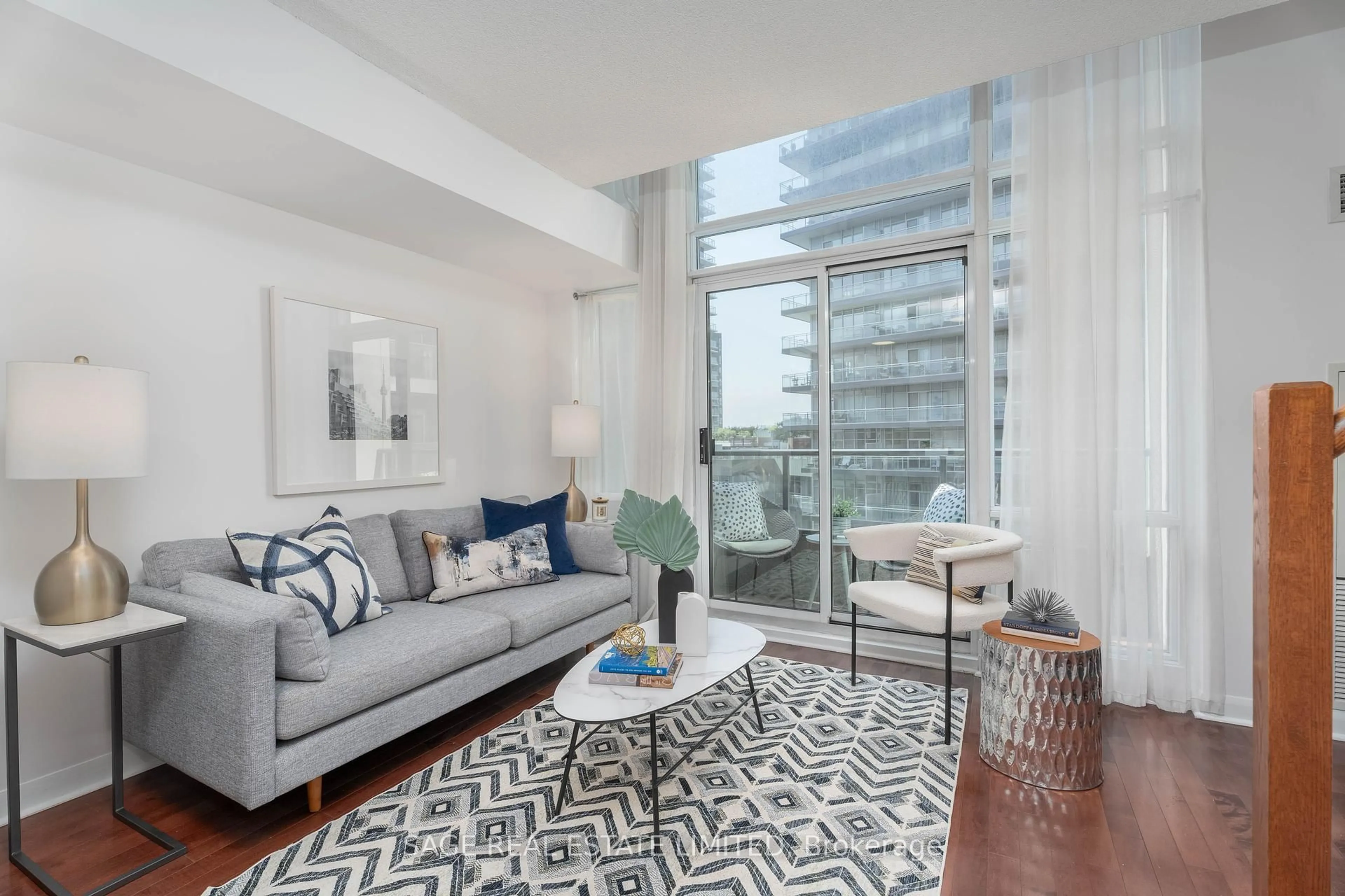 Living room with furniture, unknown for 600 Fleet St #832, Toronto Ontario M5V 1B7
