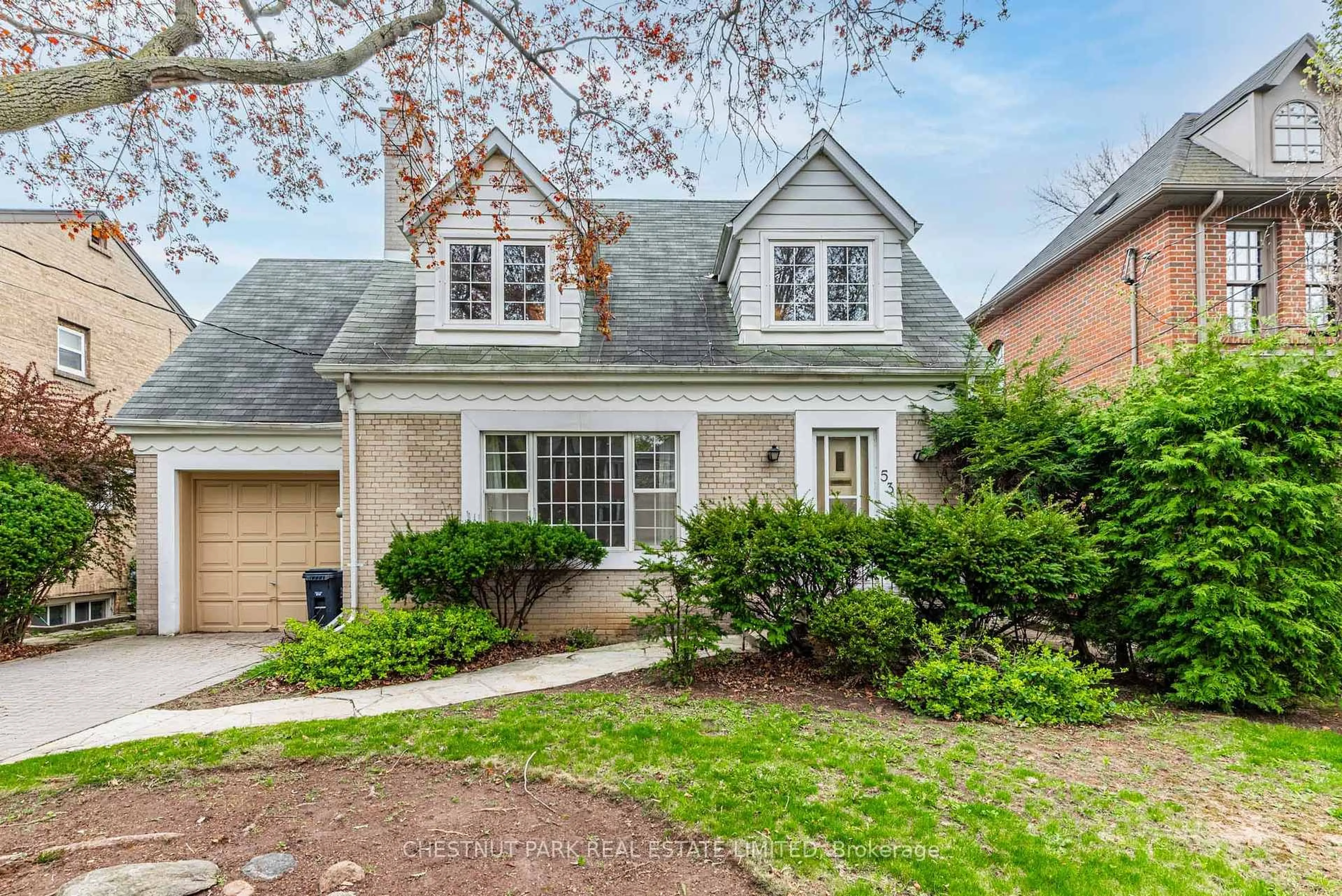 Home with brick exterior material, street for 53 Caribou Rd, Toronto Ontario M5N 2A6