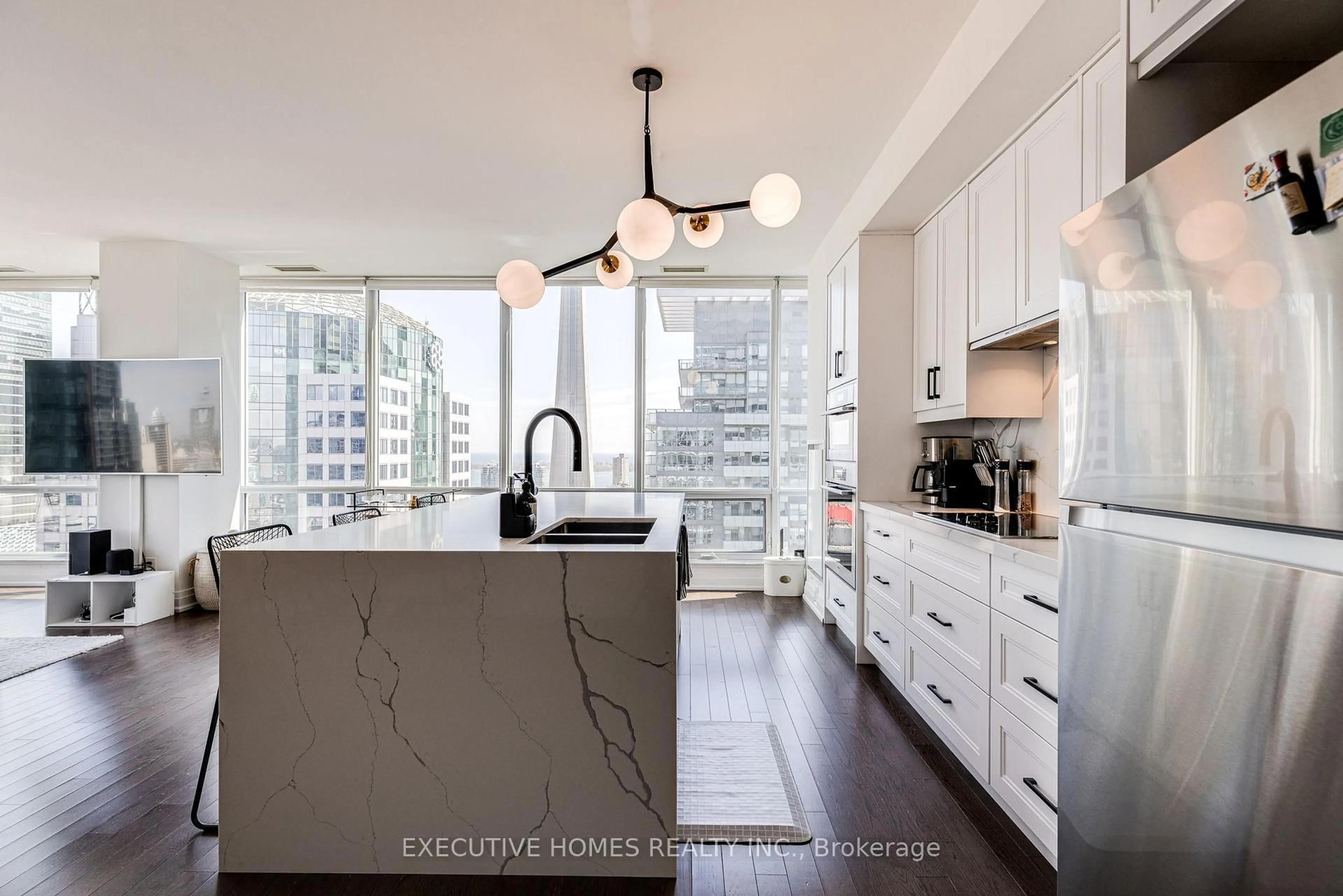 Contemporary kitchen, unknown for 80 John St #2912, Toronto Ontario M5V 3X4