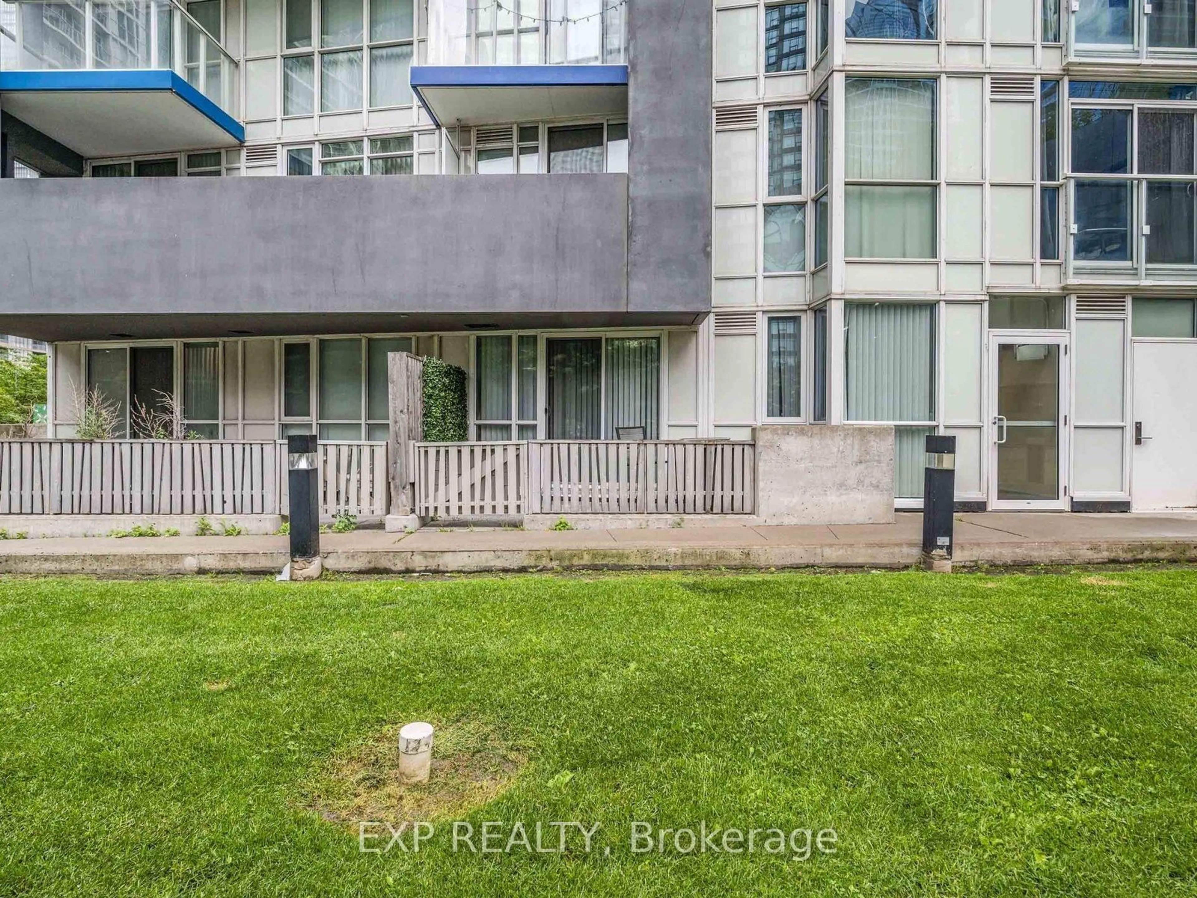 A pic from outside/outdoor area/front of a property/back of a property/a pic from drone, unknown for 75 Queens Wharf Rd #116, Toronto Ontario M5V 0J8