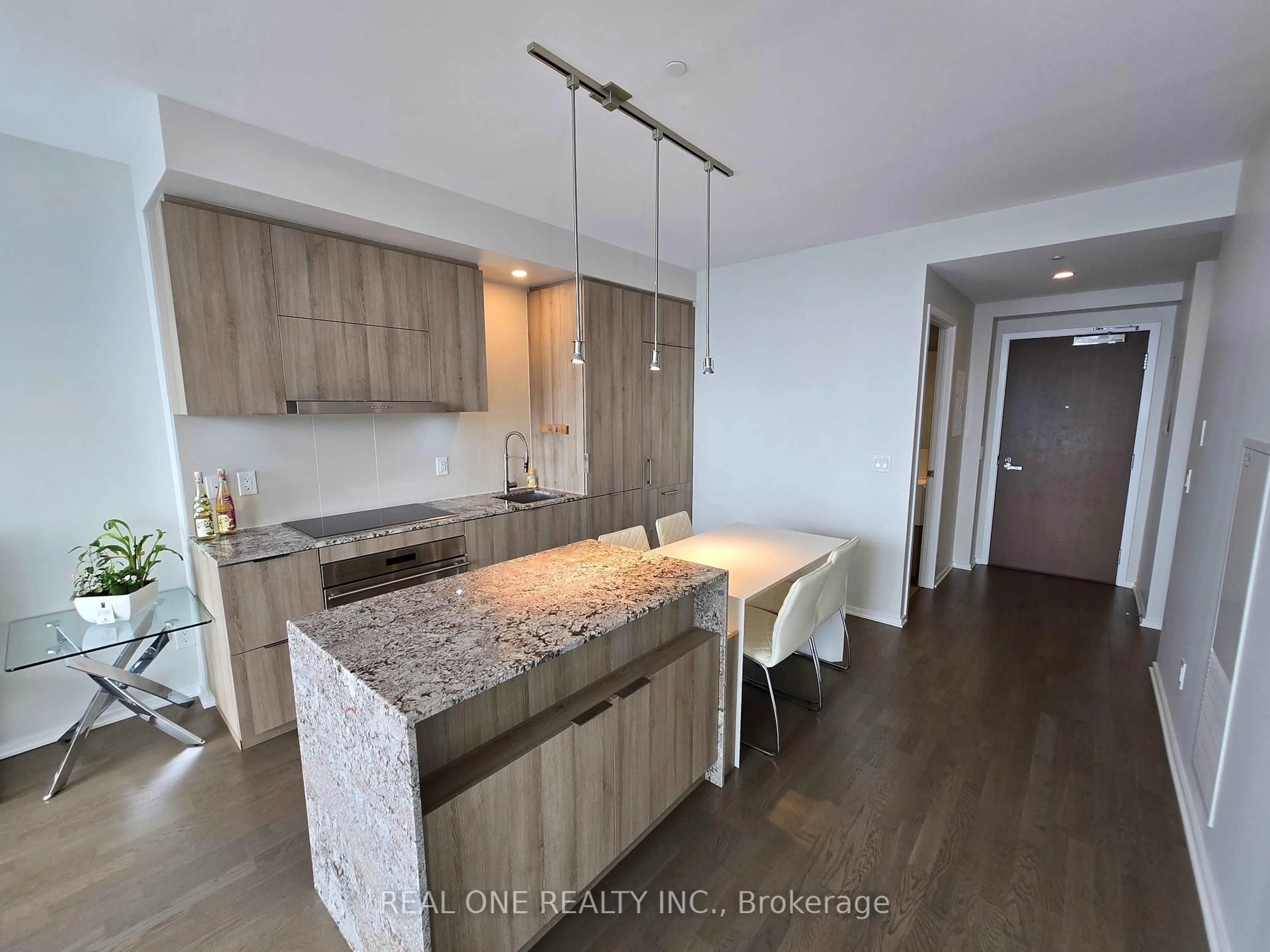 Open concept kitchen, wood/laminate floor for 1 BLOOR St #4205, Toronto Ontario M4W 0A8