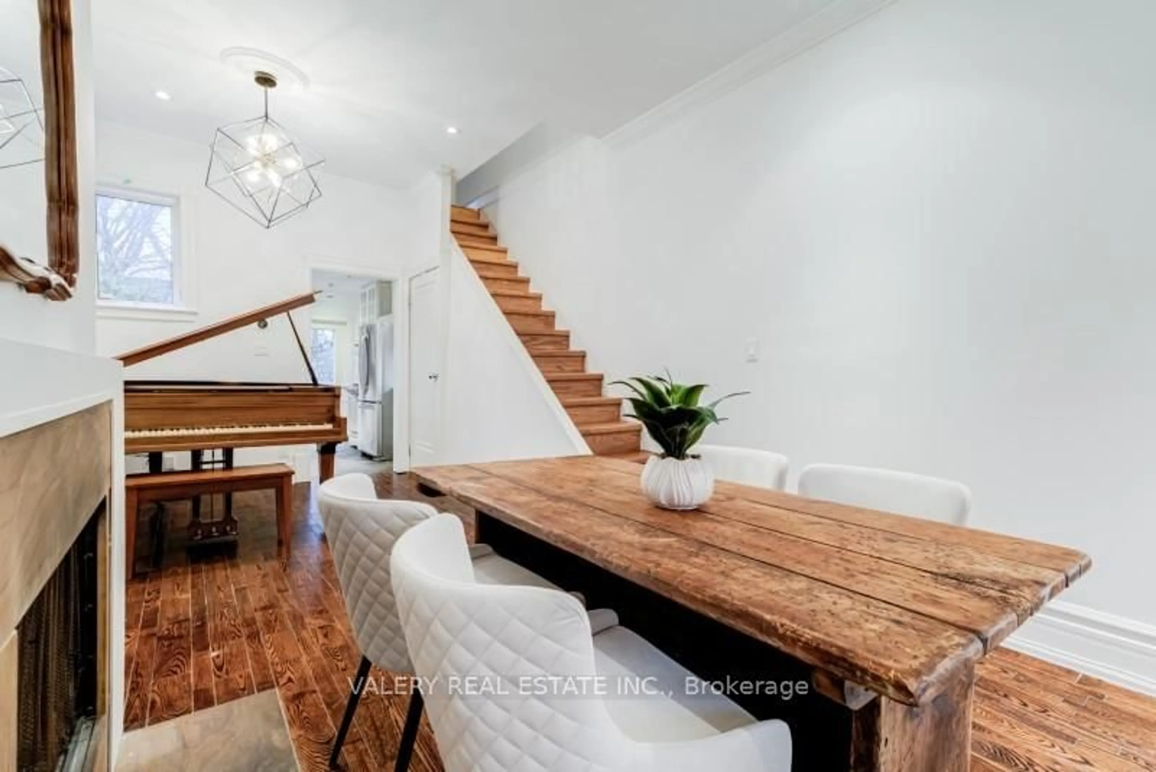Dining room, wood/laminate floor for 13 Sword St, Toronto Ontario M5A 3N3