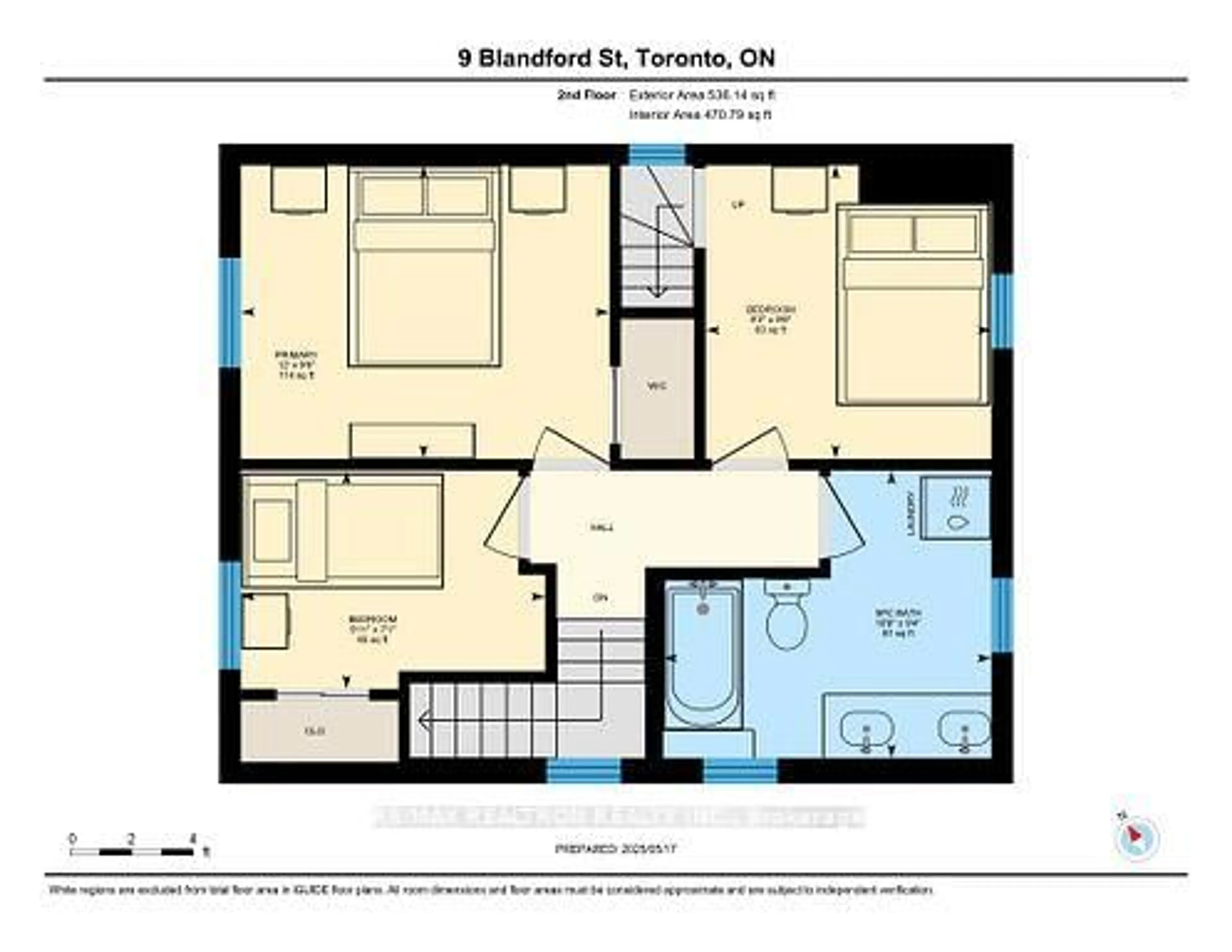 Floor plan for 9 Blandford St, Toronto Ontario M6E 3A6