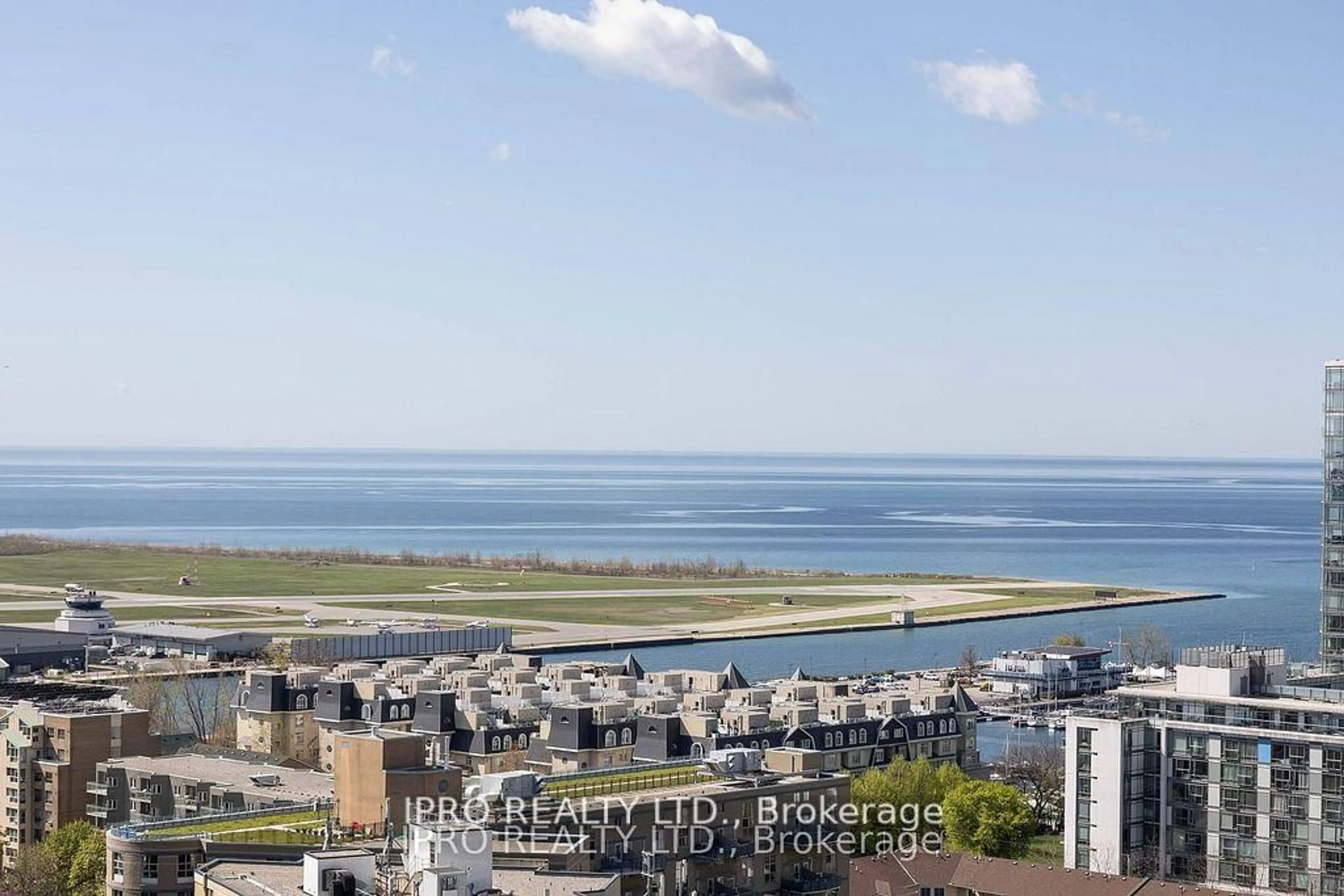 A pic from outside/outdoor area/front of a property/back of a property/a pic from drone, water/lake/river/ocean view for 19 Bathurst St #2311, Toronto Ontario M5V 0N2