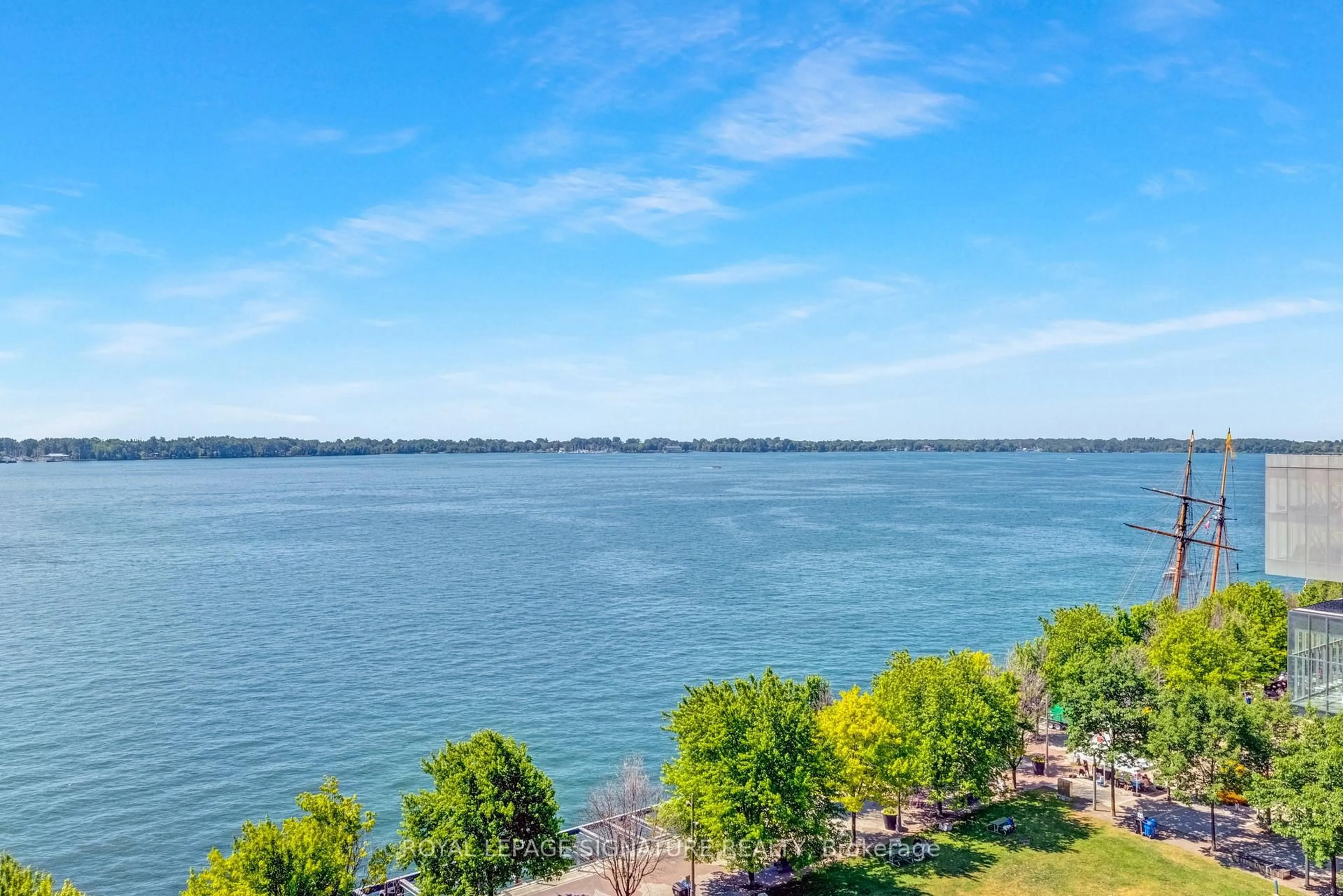 A pic from outside/outdoor area/front of a property/back of a property/a pic from drone, water/lake/river/ocean view for 15 Merchants' Wharf #931, Toronto Ontario M5A 0N8