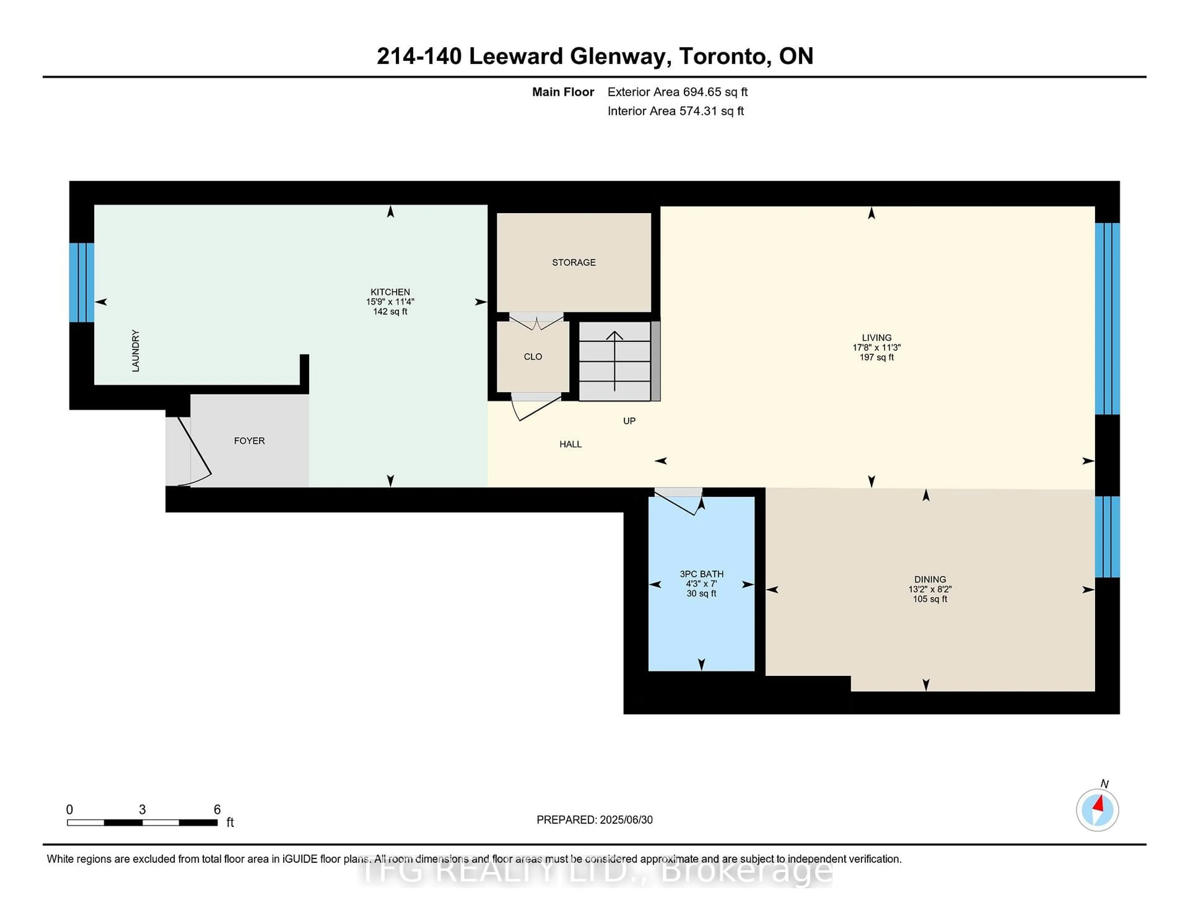 Floor plan for 140 Leeward Glwy #214, Toronto Ontario M3C 2Y9
