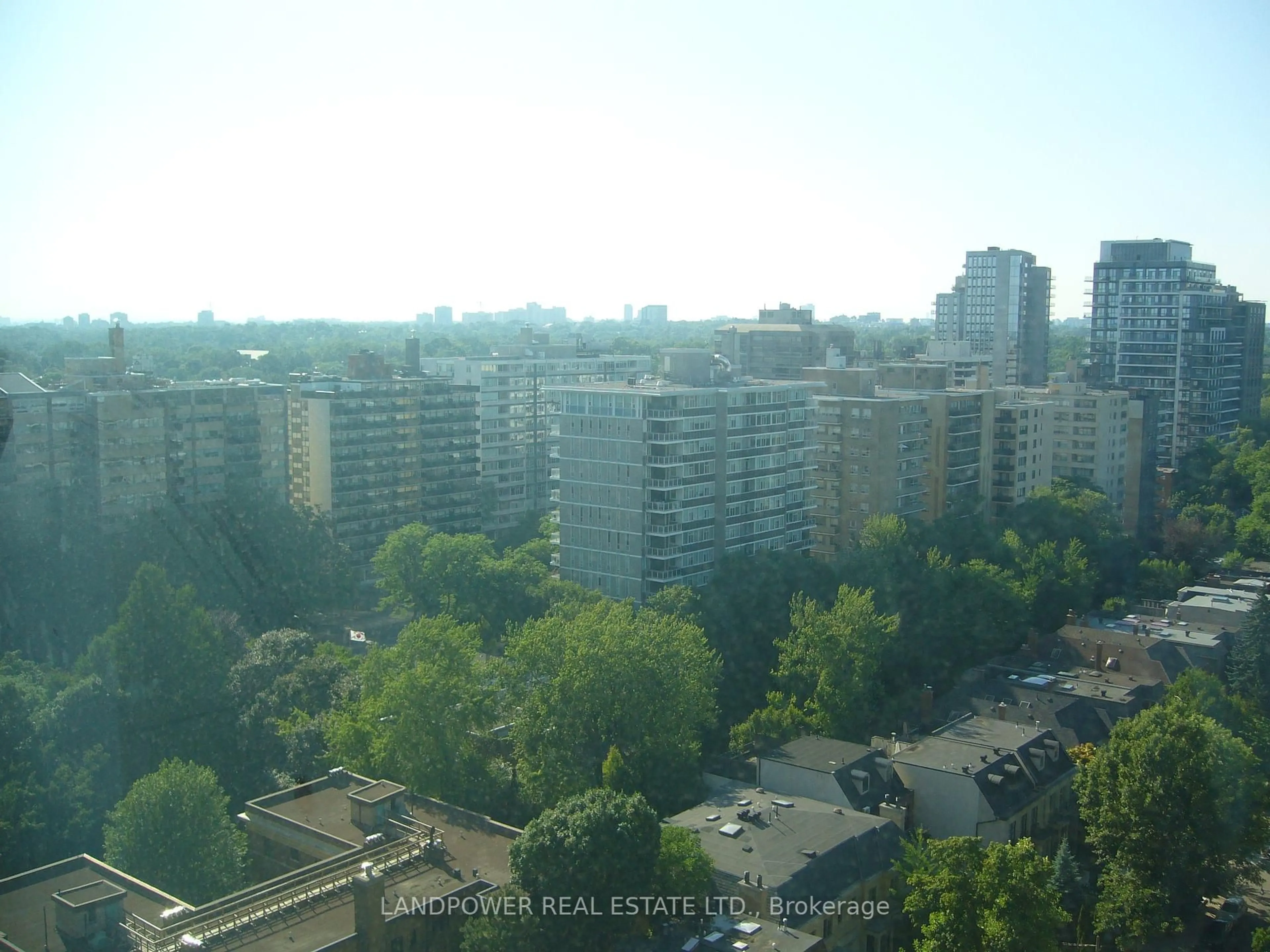 Balcony in the apartment, city buildings view from balcony for 111 St Clair Ave #1427, Toronto Ontario M4V 1N5