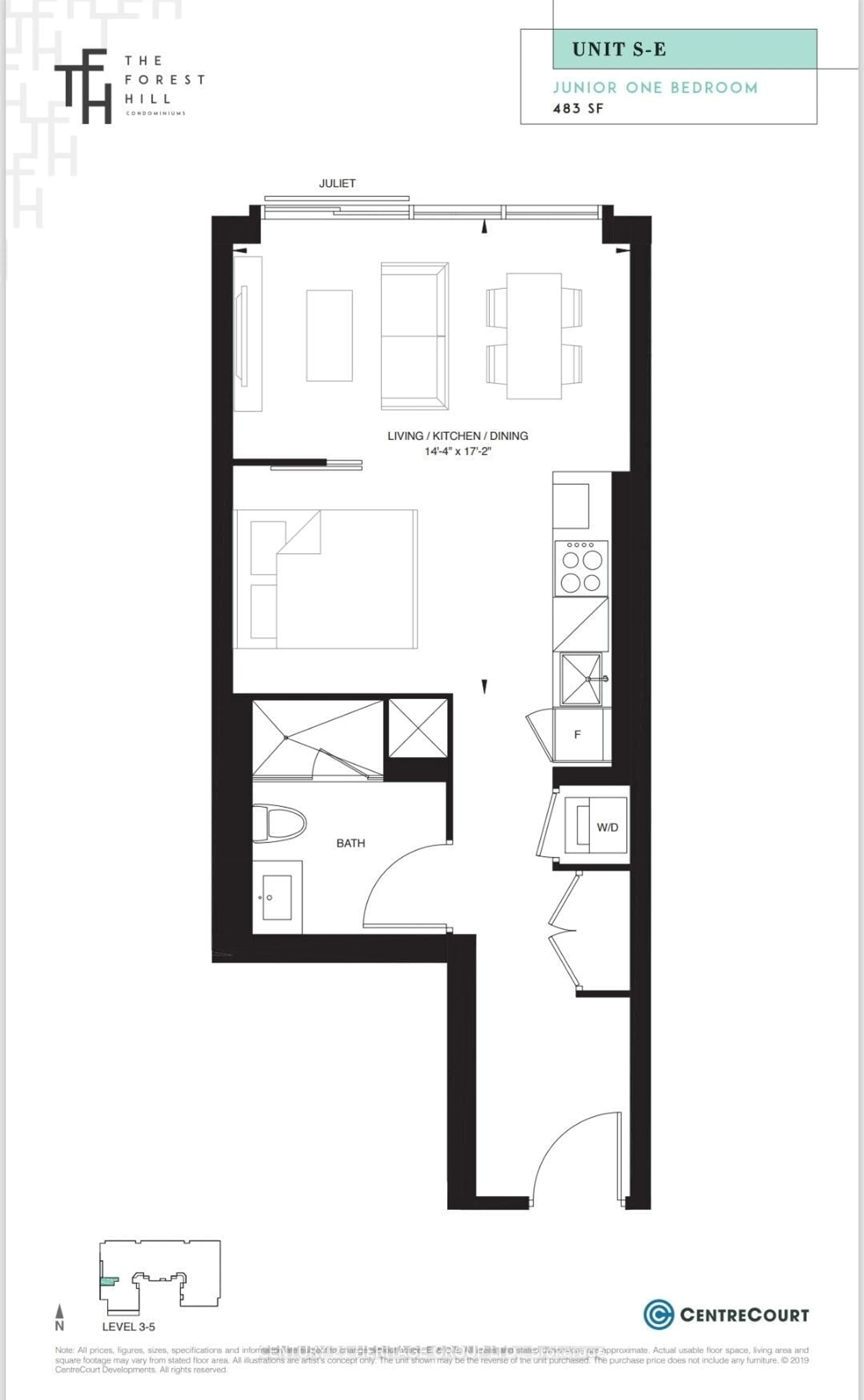 Floor plan for 2020 Bathurst St #315, Toronto Ontario M5P 0A6