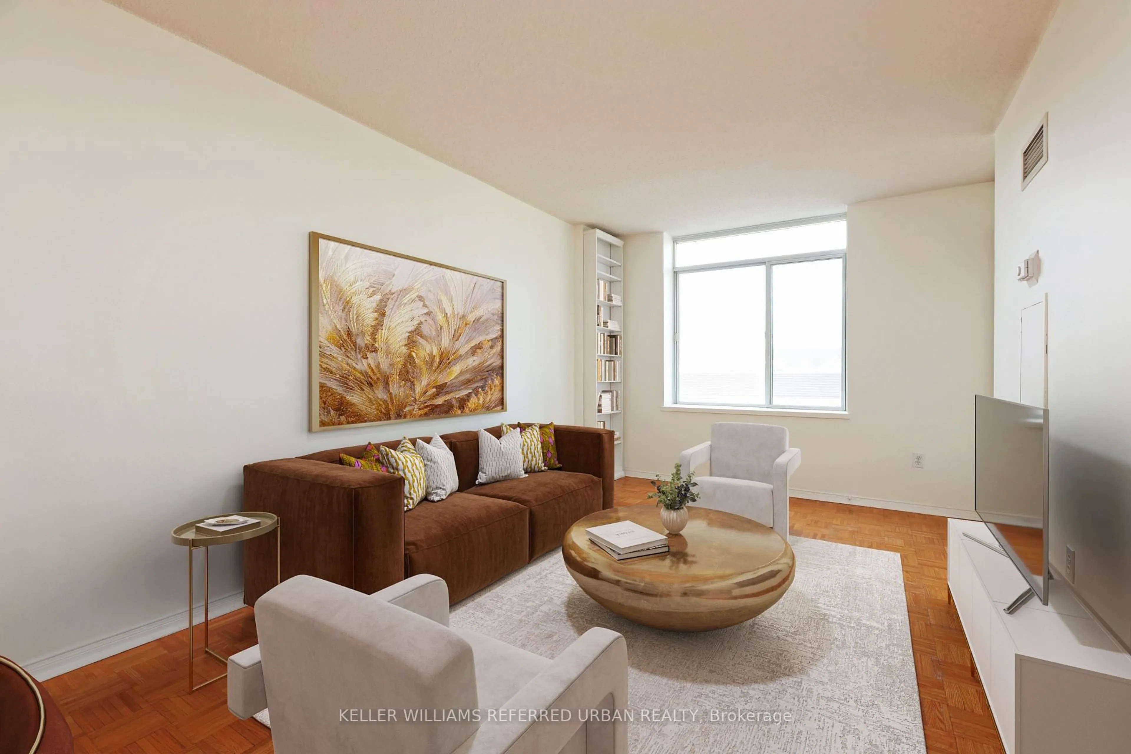 Living room with furniture, unknown for 39 Parliament St #1008, Toronto Ontario M5A 4R2