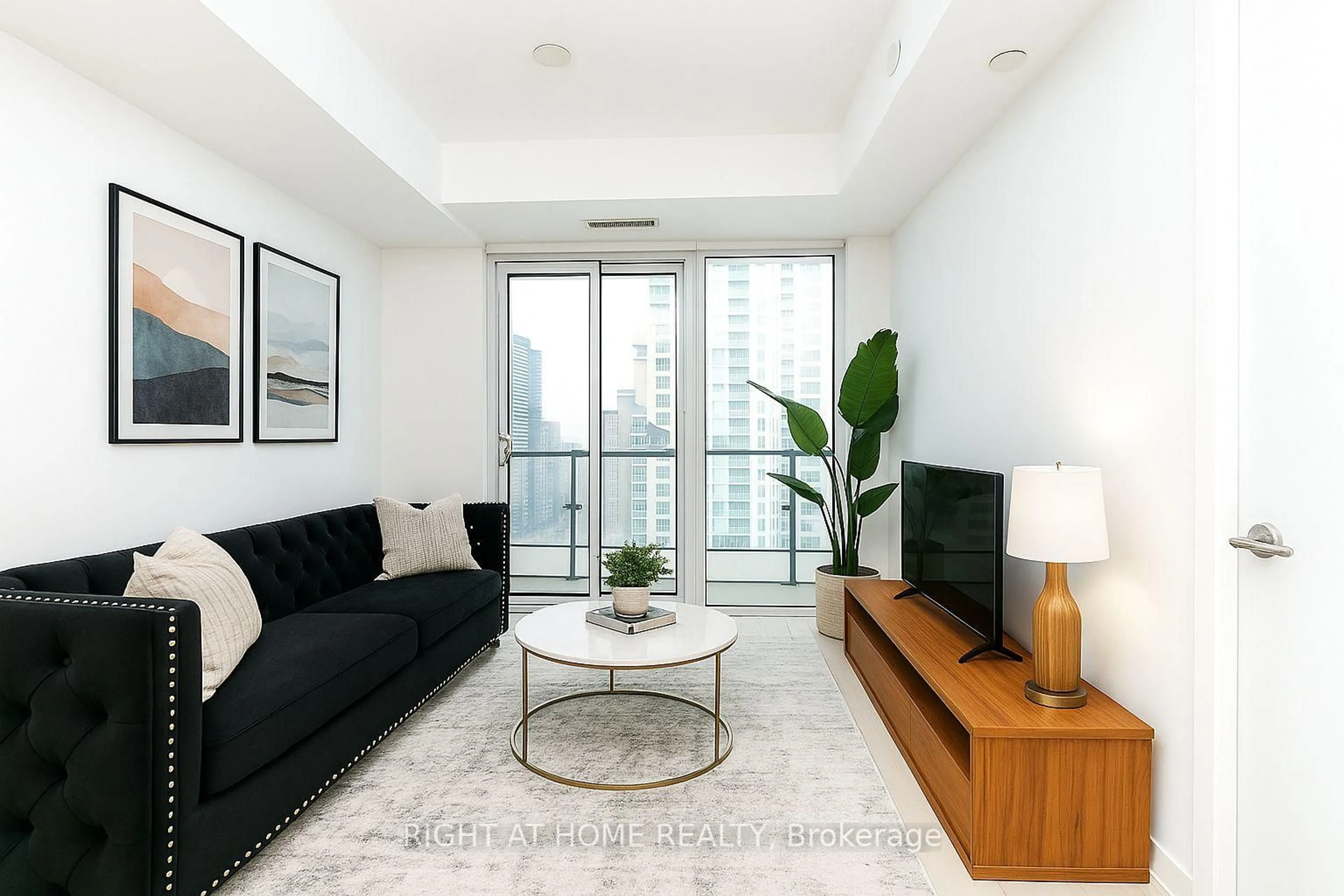 Living room with furniture, unknown for 39 Roehampton Ave #1301, Toronto Ontario M4P 0G1