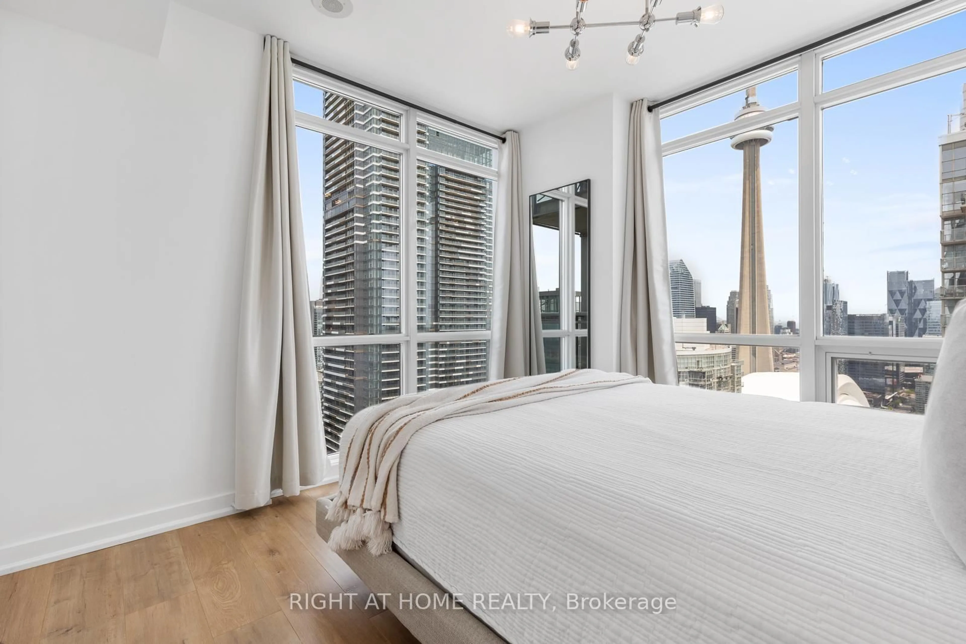 Bedroom with bed, unknown for 11 Brunel Crt #5206, Toronto Ontario M5V 3Y3